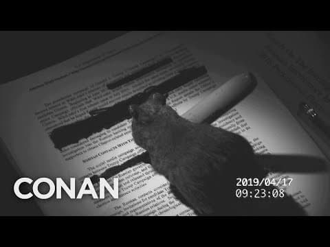 The Tidy Mouse Helped Redact The Mueller Report - CONAN on TBS - Team Coco cover