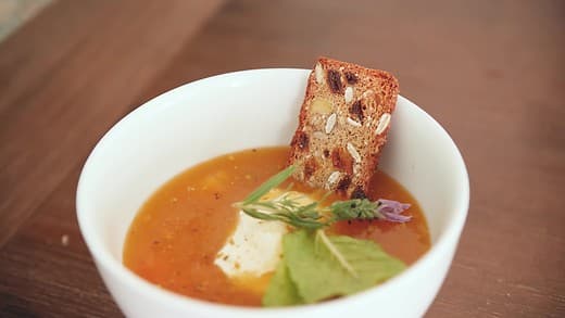 The Mason Jar with Molly Bravo: Peach & Lavender Soup - Healthy Cooking cover