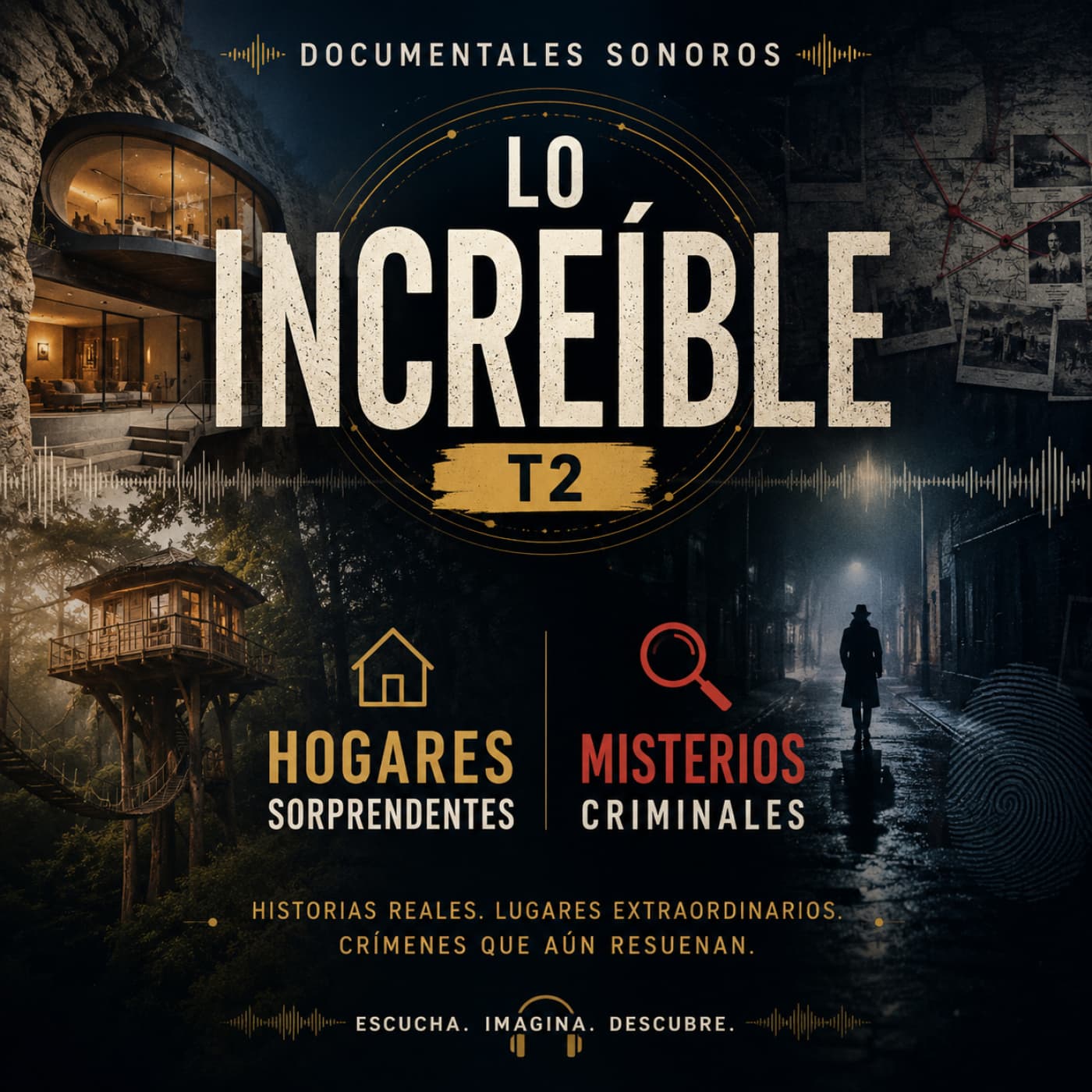Lo increíble T2: Hogares sorprendentes · Misterios criminales — Documentales Sonoros cover