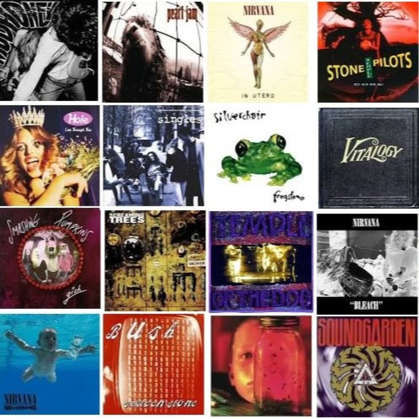 100 mejores temas del Grunge. Top 10. - La Gran Travesía cover