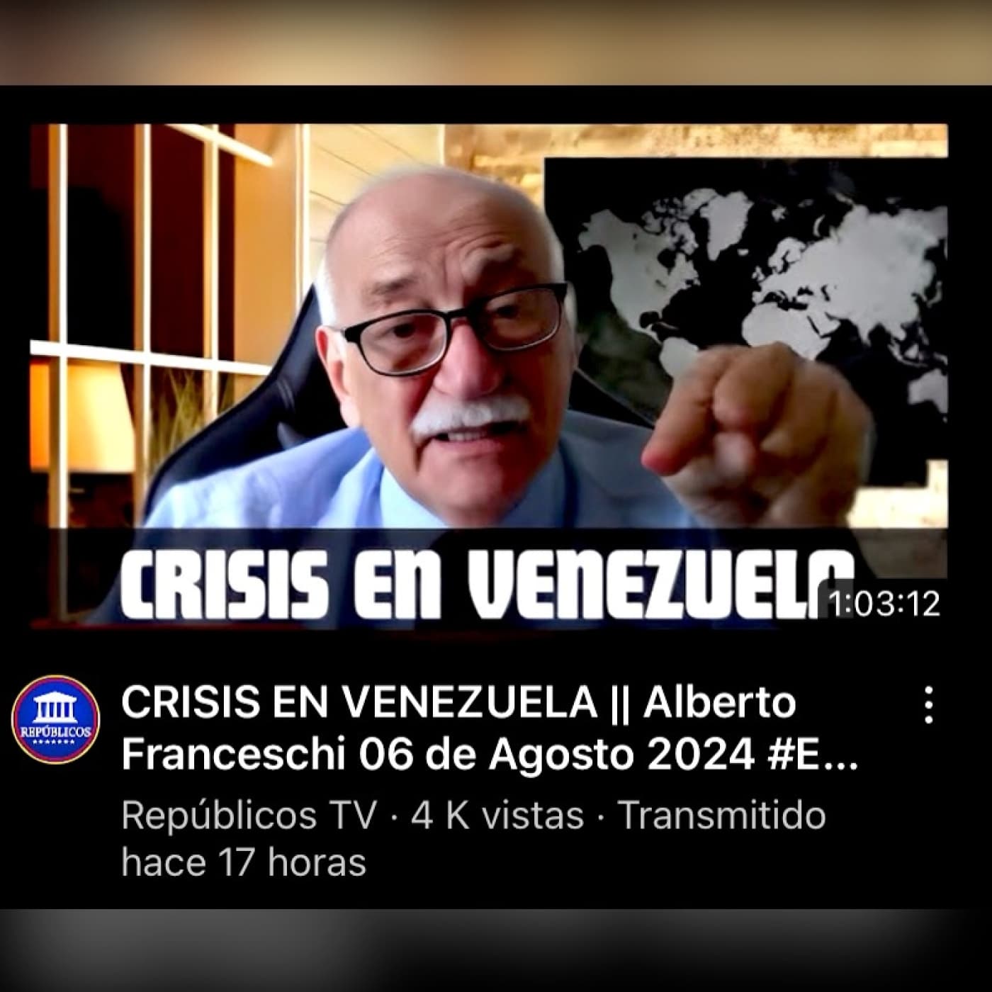 CRISIS EN VENEZUELA || Alberto Franceschi 06 de Agosto 2024 — GEOPOLÍTICO Podcast cover
