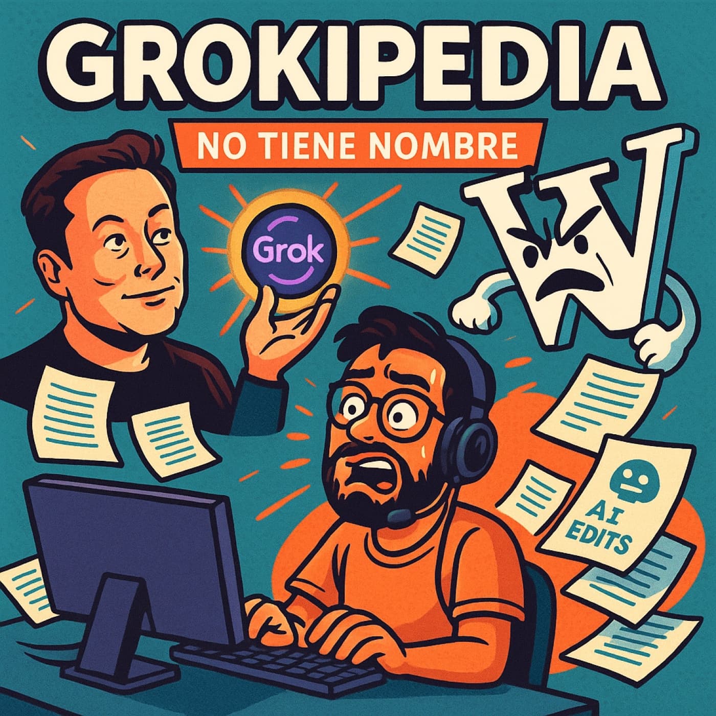 NTN 435 -   Grokipedia: la enciclopedia que se cree más lista que Wikipedia — No Tiene Nombre cover