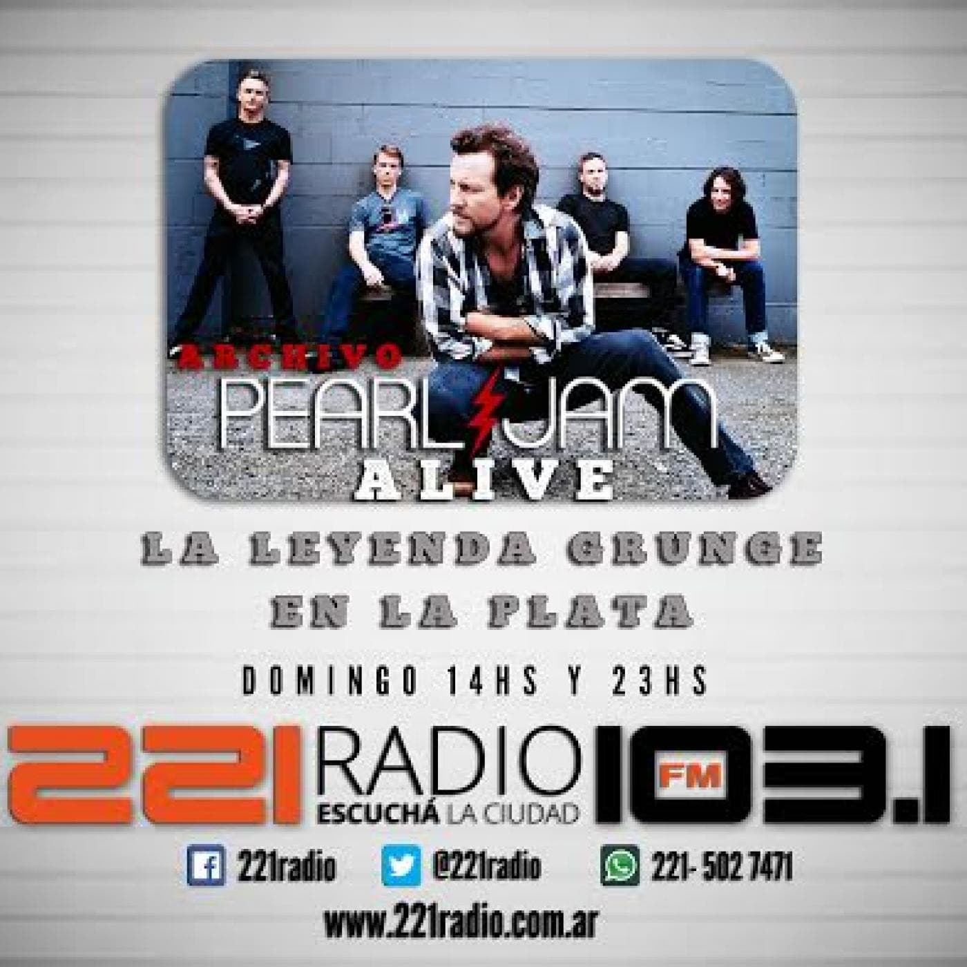 Archivo: Pearl Jam en 221 Radio cover
