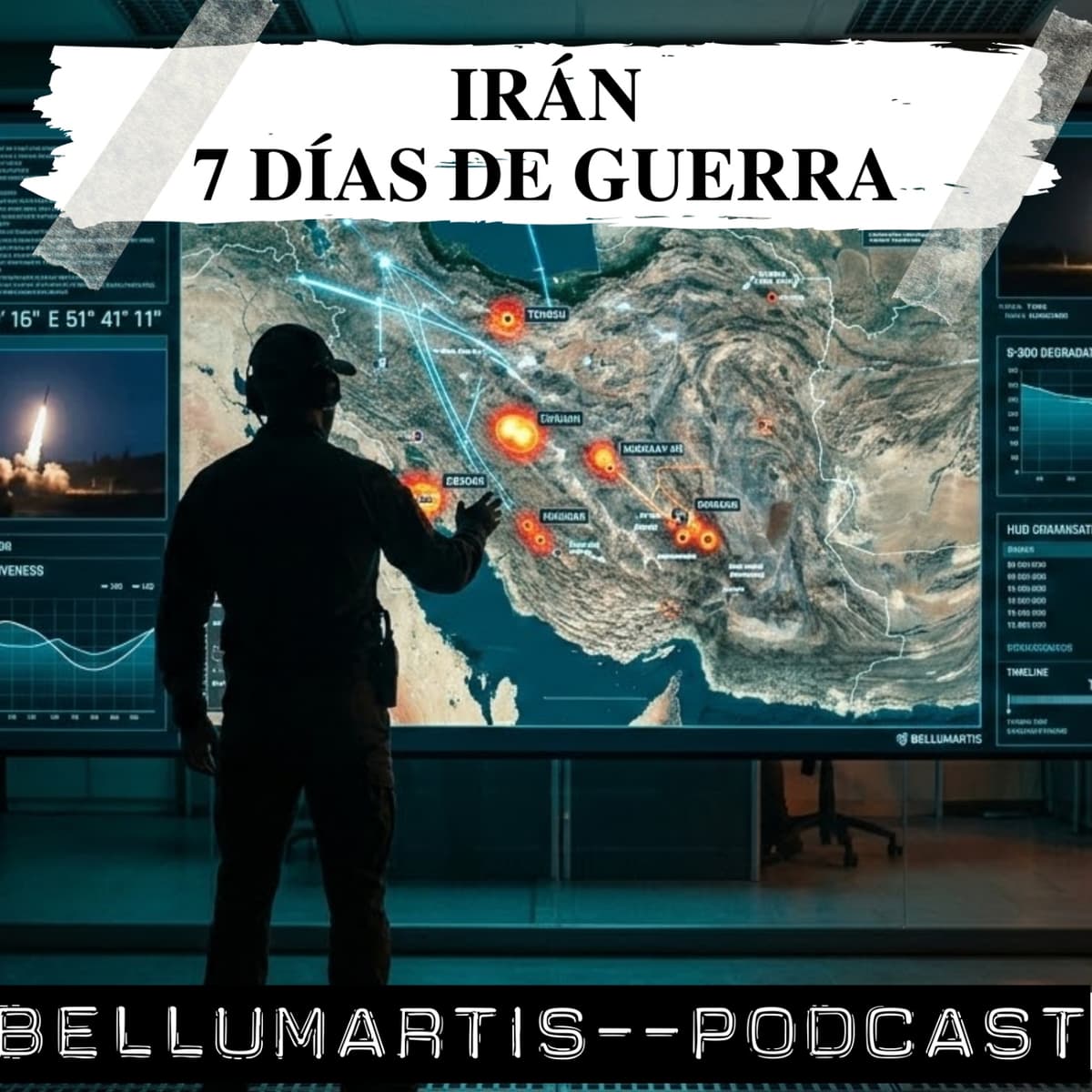 IRÁN: 7 DÍAS DE GUERRA TOTAL. Análisis estratégico y táctico en fuentes OSINT con Martin Tuitero - BELLUMARTIS PODCAST cover