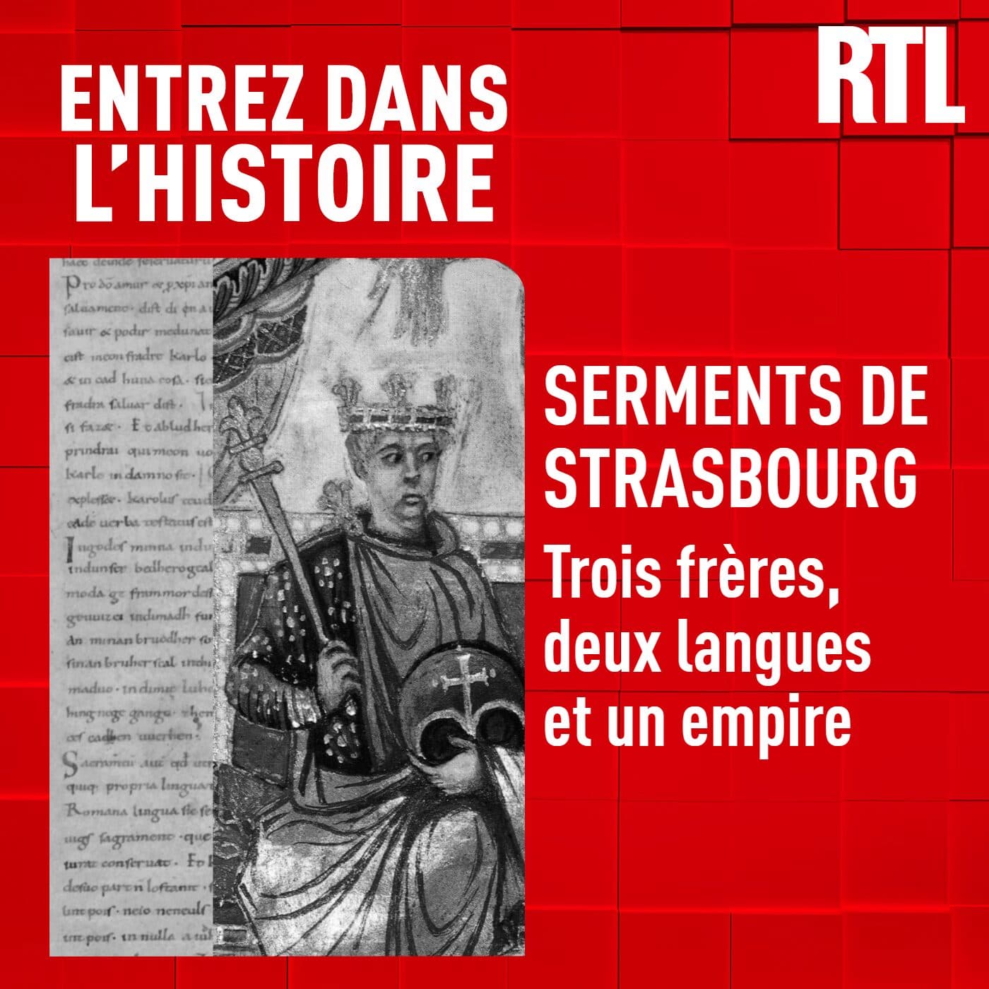 Les serments de Strasbourg : trois frères, deux langues et un empire - Entrez dans l'Histoire cover