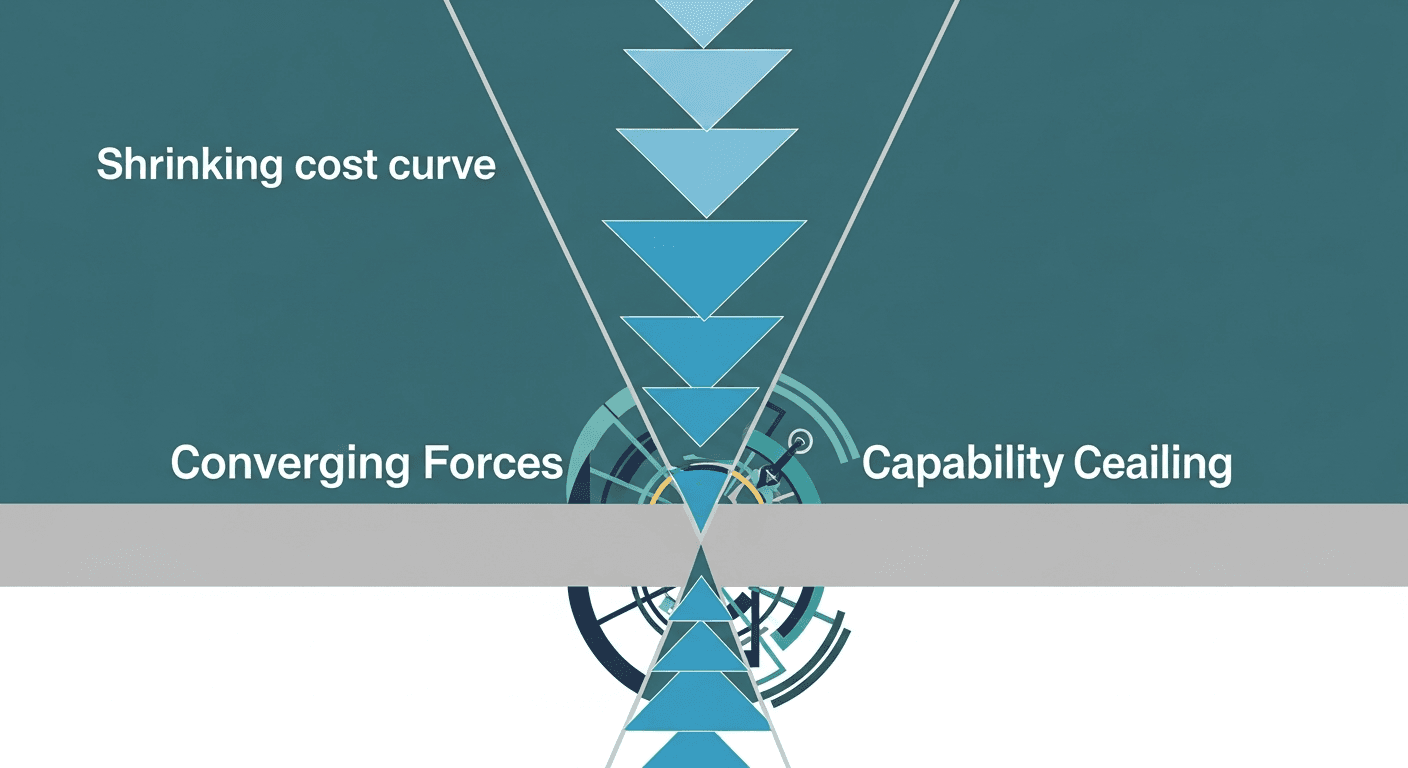 Cost Collapse Meets Capability Ceiling: AI's Turning Point - Daily AI, by AI cover