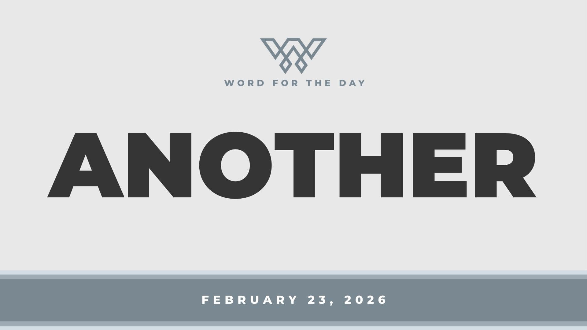 ANOTHER - Word for the Day cover