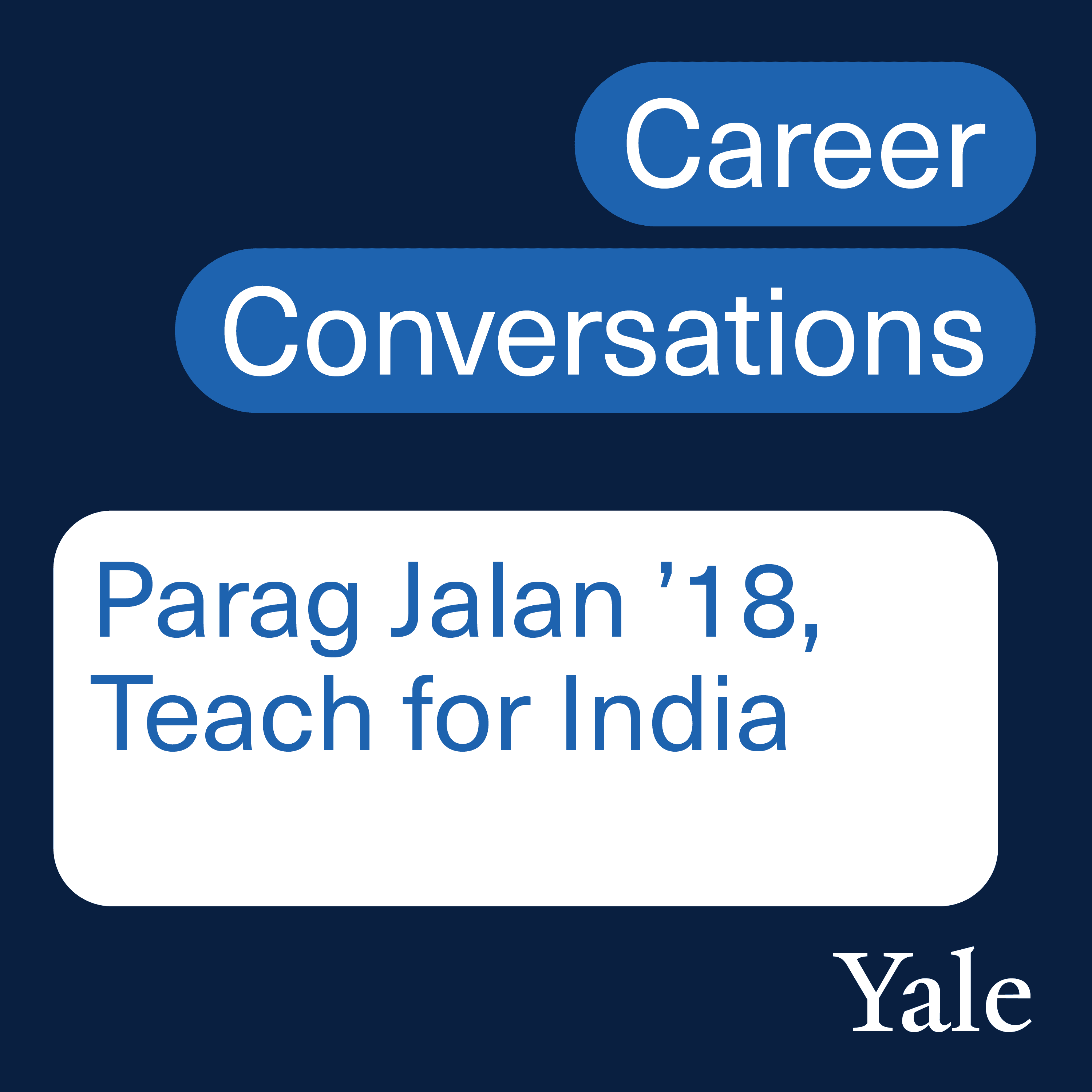 Parag Jalan '18, Teach for India - Career Conversations cover