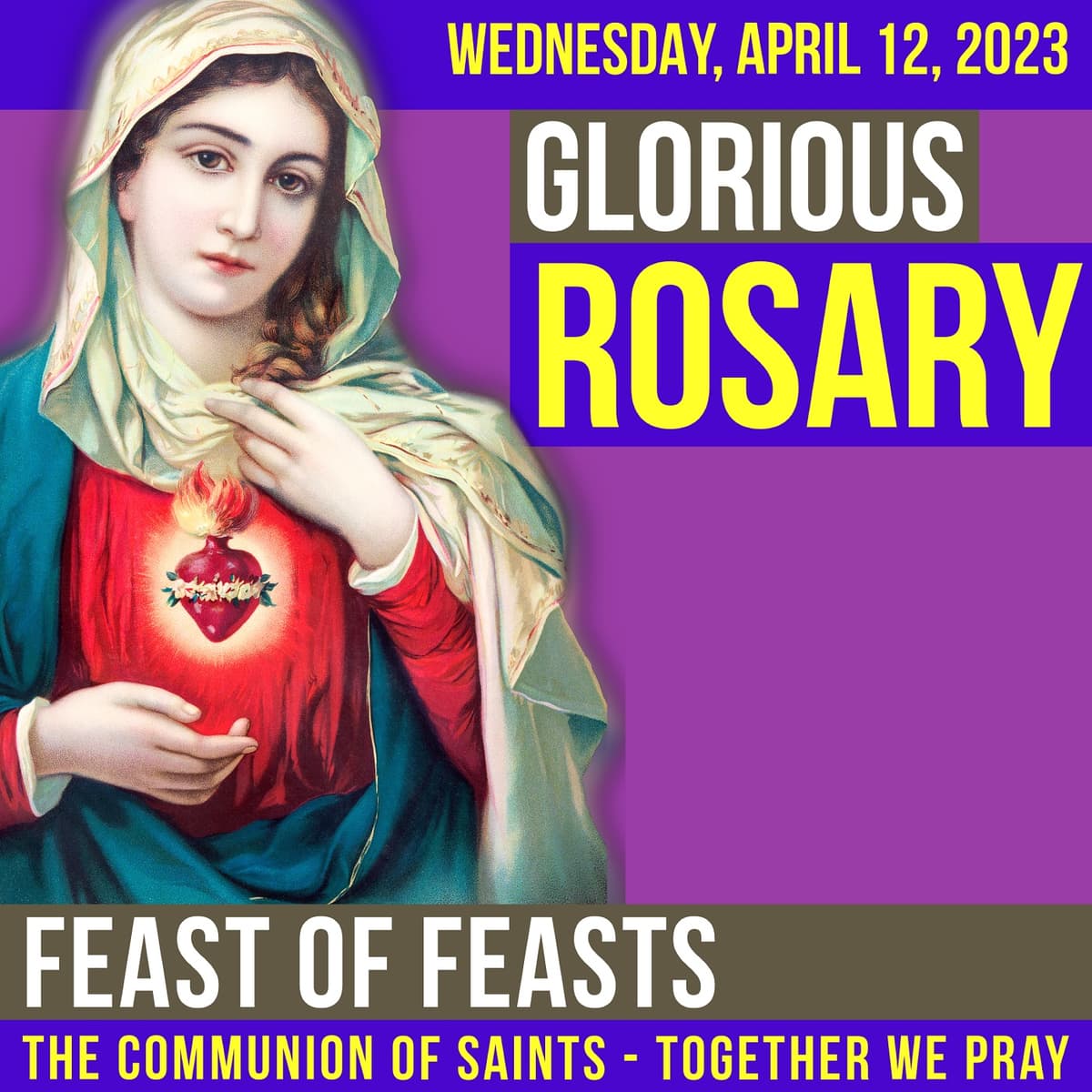 LISTEN - ROSARY WEDNESDAY - Theme: FEAST OF FEASTS - A Rosary Companion cover