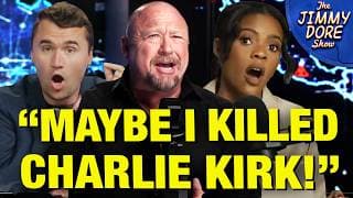 Alex Jones Questioned About His Attacks On Candace Owens & Charlie Kirk's Assassination! — The Jimmy Dore Show cover