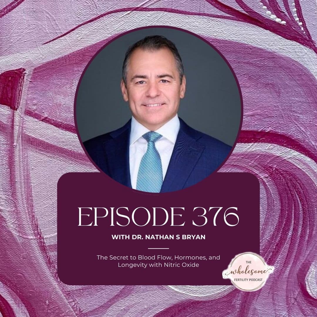 Ep 376 The Secret to Blood Flow, Hormones, and Longevity with Nitric Oxide Expert Dr. Nathan S. Bryan - Wholesome Fertility Podcast cover