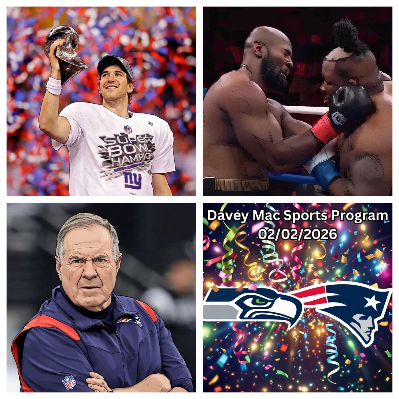 Super Bowl & Snubs! (02/02/2026) - Davey Mac Sports Program cover