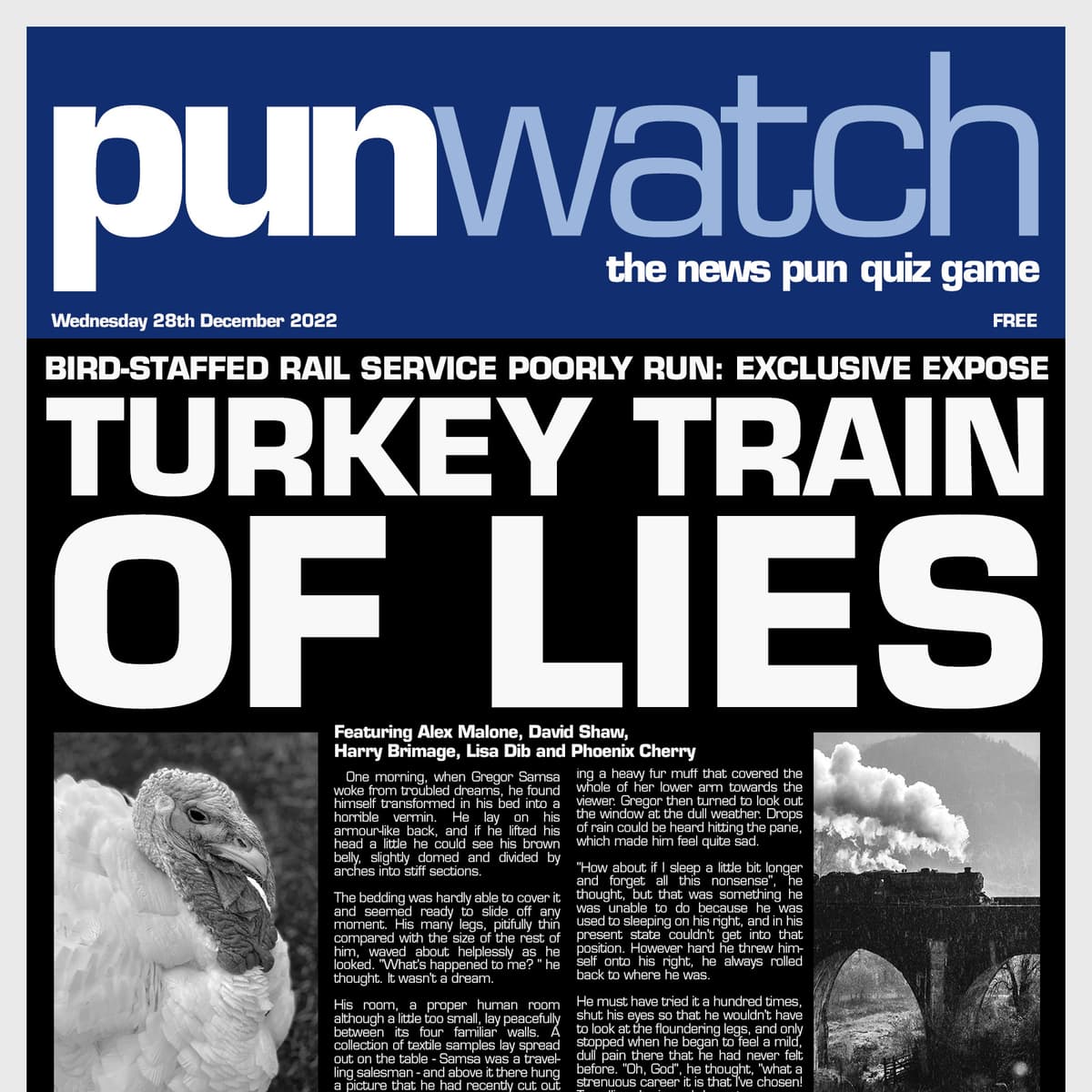 700: Turkey Train of Lies - Pun Watch: The News Pun Quiz Game cover