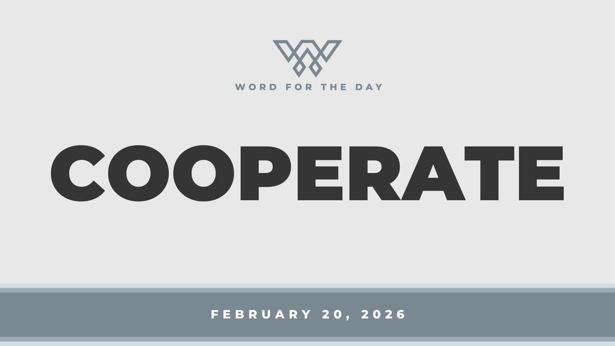 COOPERATE - Word for the Day cover
