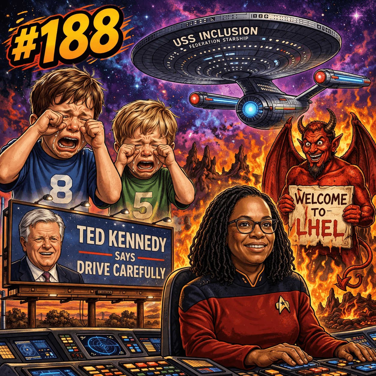 Ted Kennedy Says Drive Carefully - Questionable Material with Jack & Brian cover