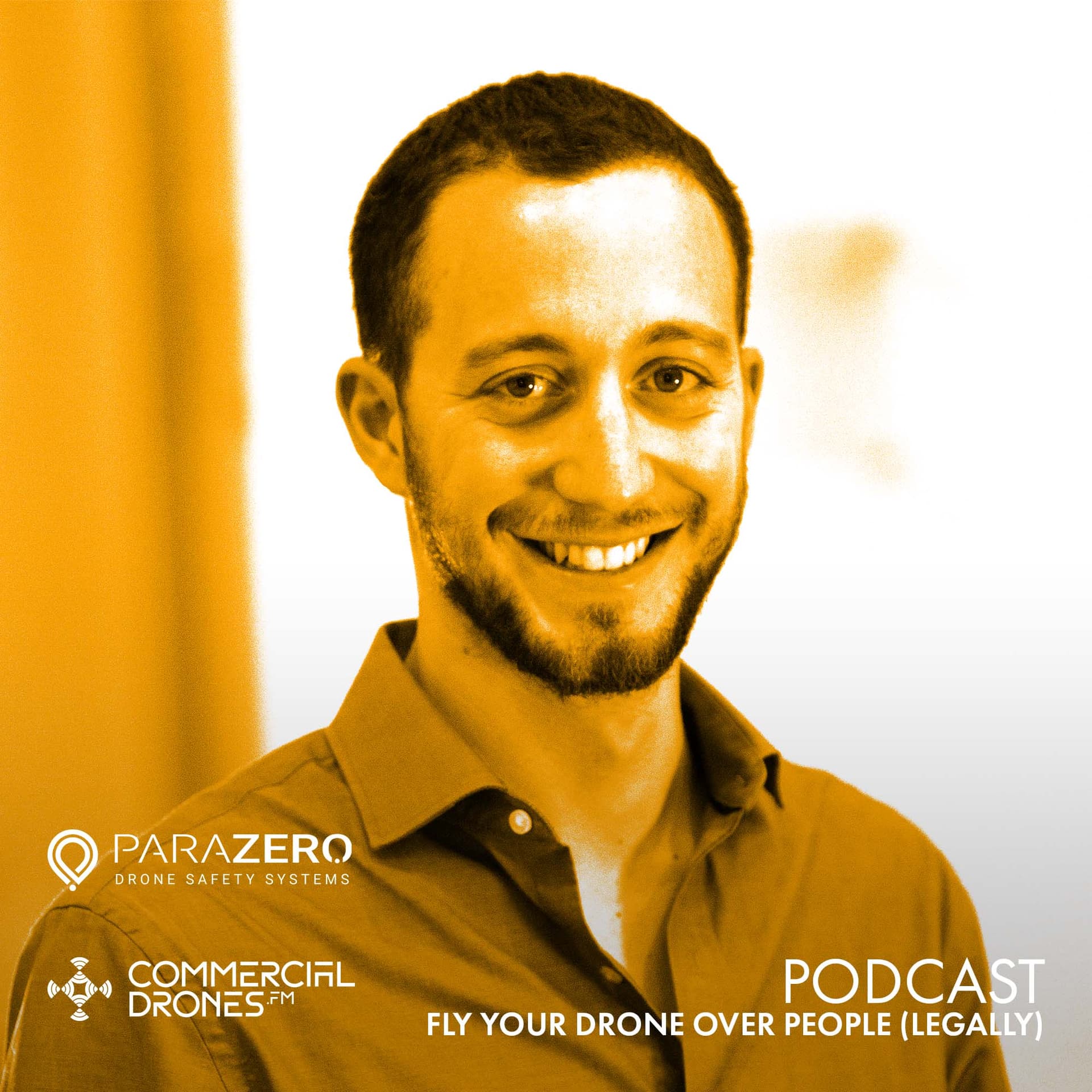 #092 - Fly Your Drone Over People (Legally) with ParaZero - Commercial Drones FM cover