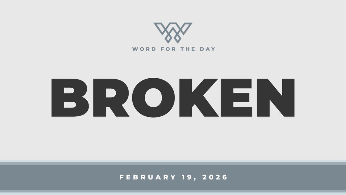 BROKEN - Word for the Day cover