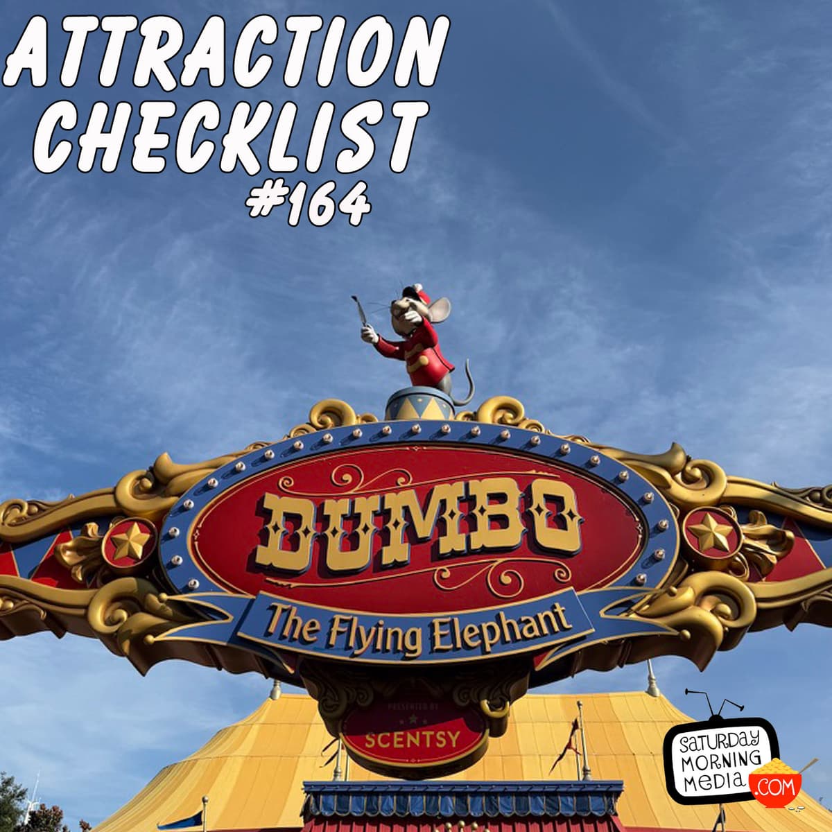 164 - Dumbo The Flying Elephant - Magic Kingdom - Walt Disney World - Attraction Checklist cover