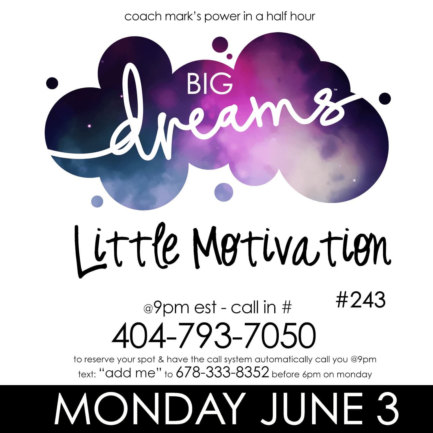 Episode 243: Big Dreams, Little Motivation - Power In a Half Hour cover