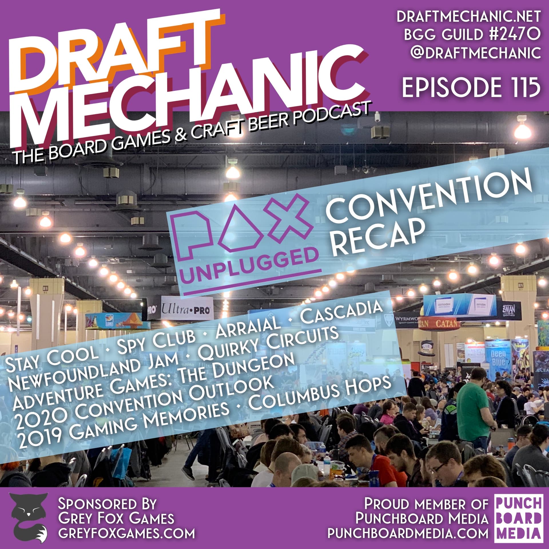 #115: PAX Unplugged & 2020 Convention Outlook! — Draft Mechanic cover