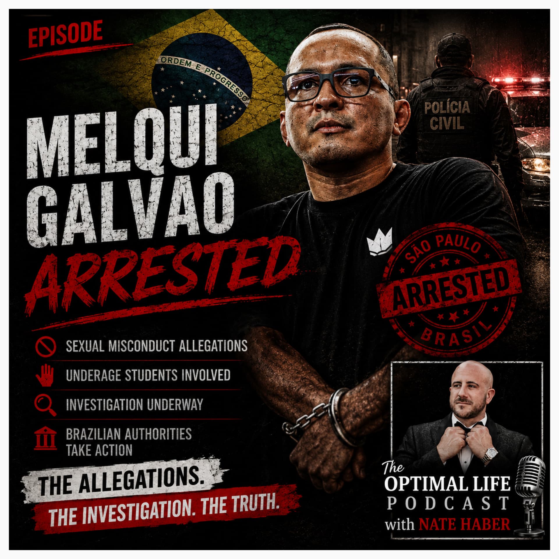BJJ Legend Melqui Galvao ARRESTED — The Optimal Life cover