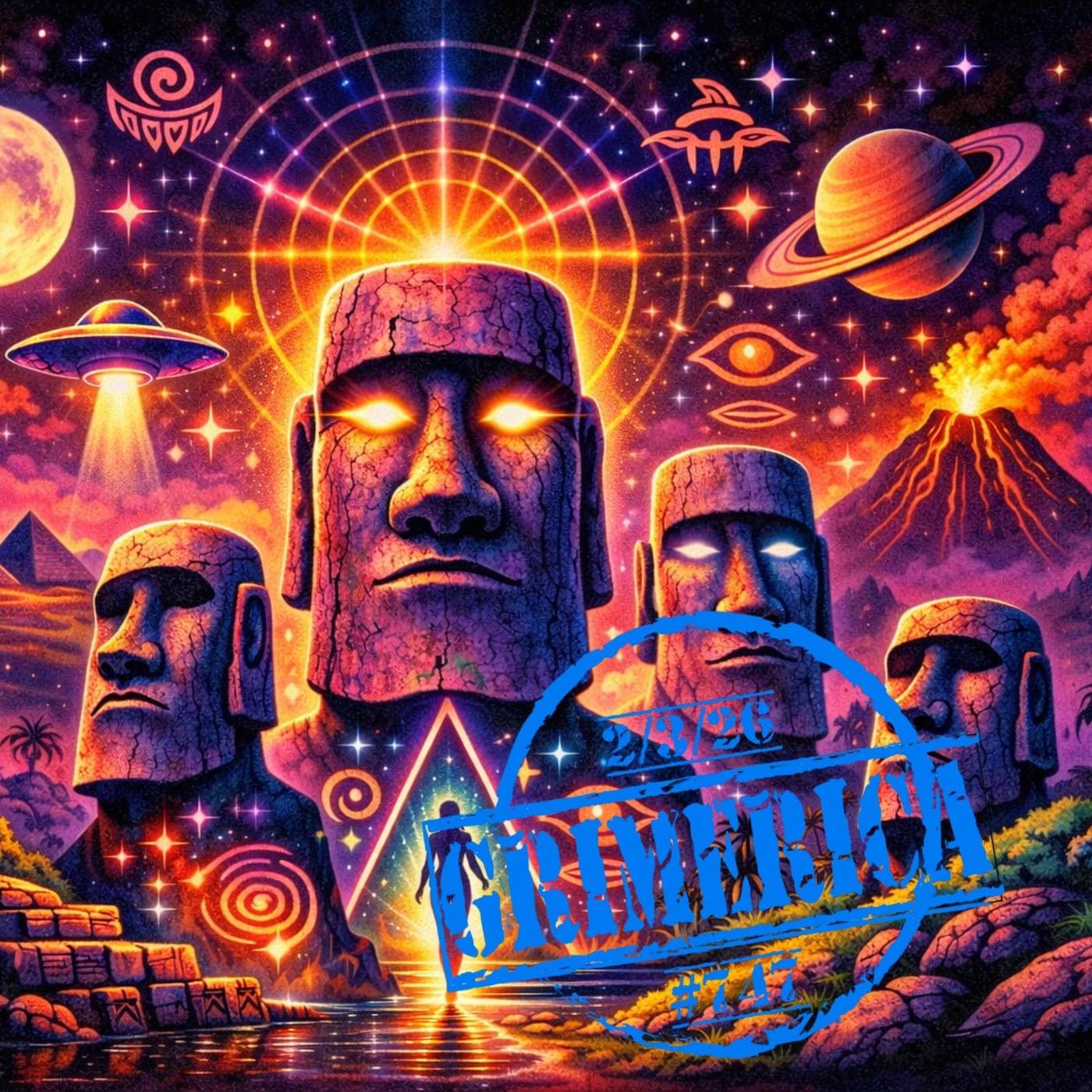 #747 - The Easter Island Episode - The Grimerica Show cover