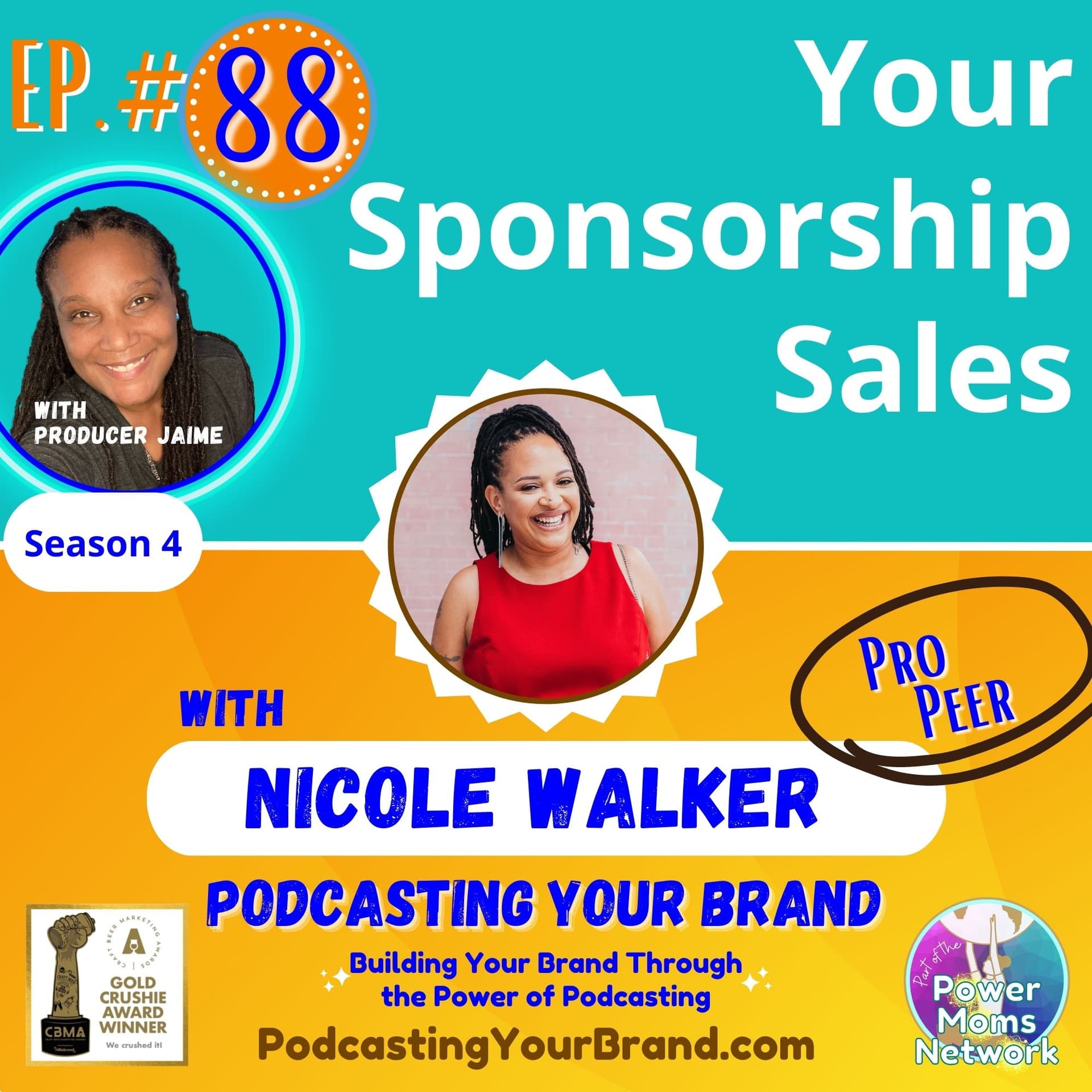 Episode 88: Your Sponsorship Sales with Nicole Walker (Podcasting 102) — Podcasting Your Brand cover