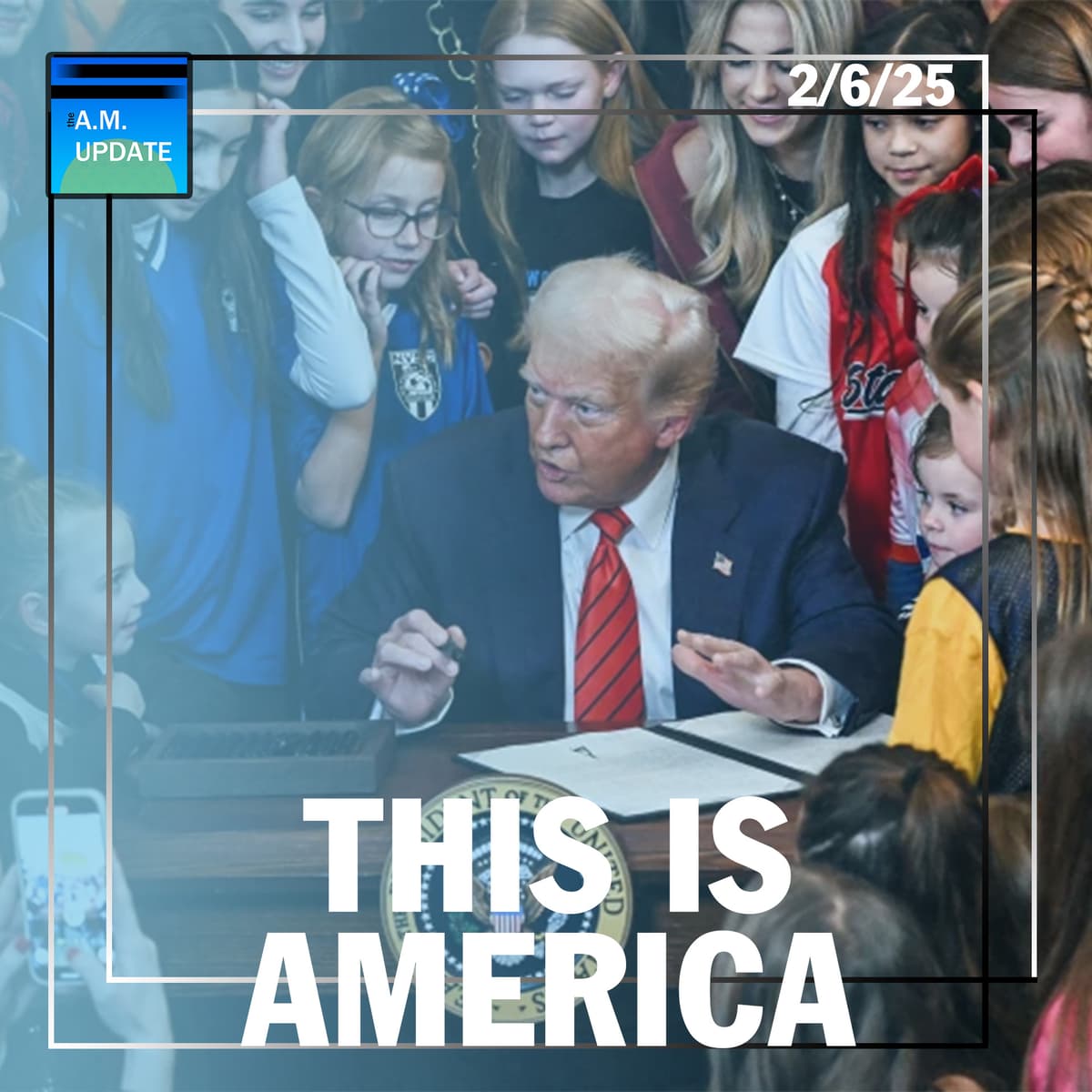 BASED: Trump PROTECTS Girls Sports | DOGE and Milton Friedman Re-revisited | 2/6/25 - The A.M. Update cover