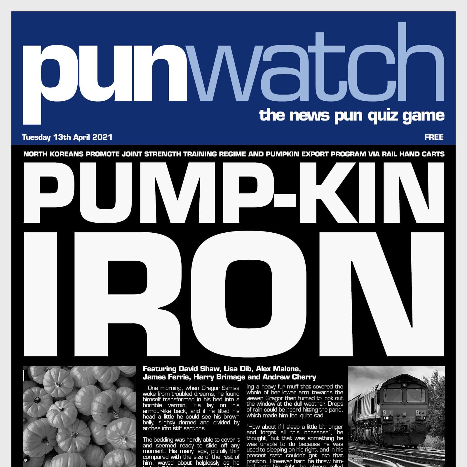 504: Pump-kin Iron - Pun Watch: The News Pun Quiz Game cover