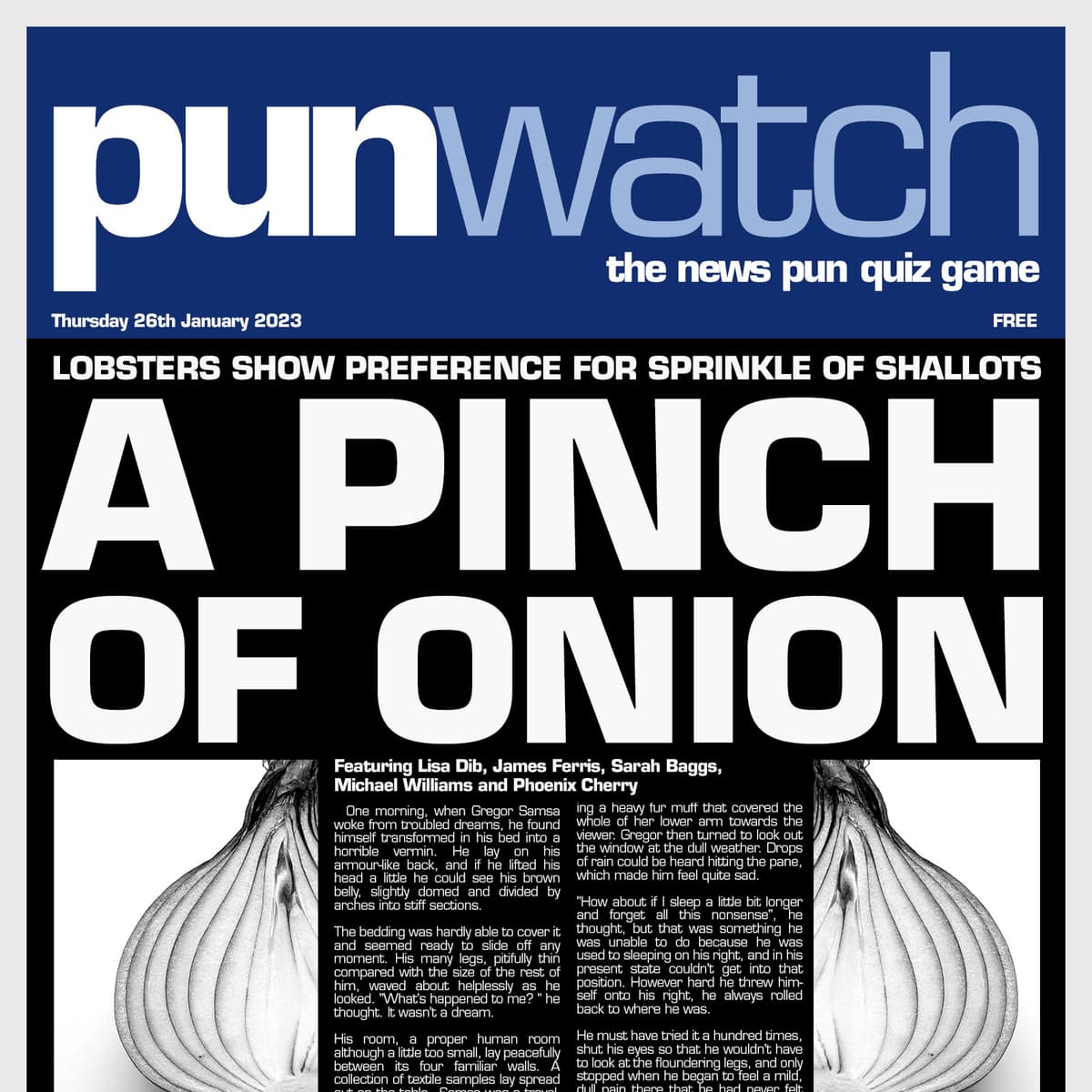 701: A Pinch of Onion - Pun Watch: The News Pun Quiz Game cover