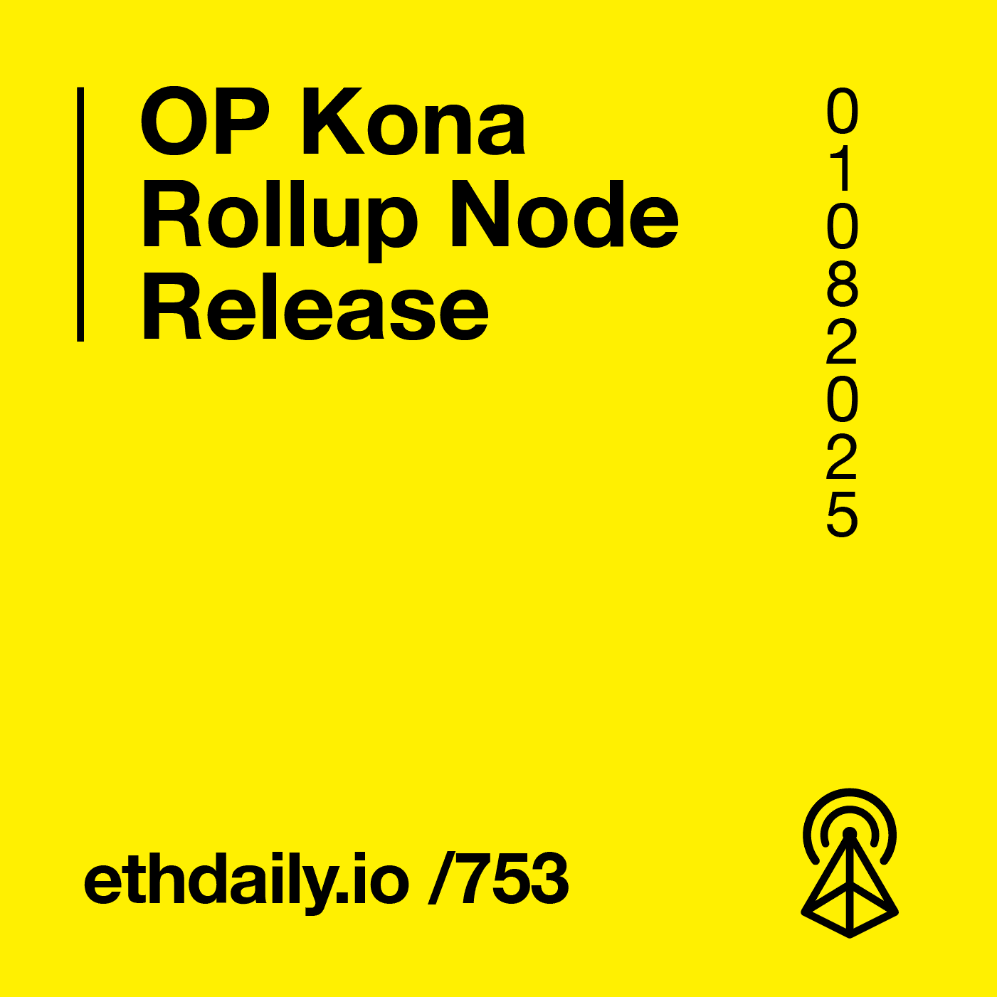 OP Kona Rollup Node Release - ETH Daily - Ethereum News Briefing cover