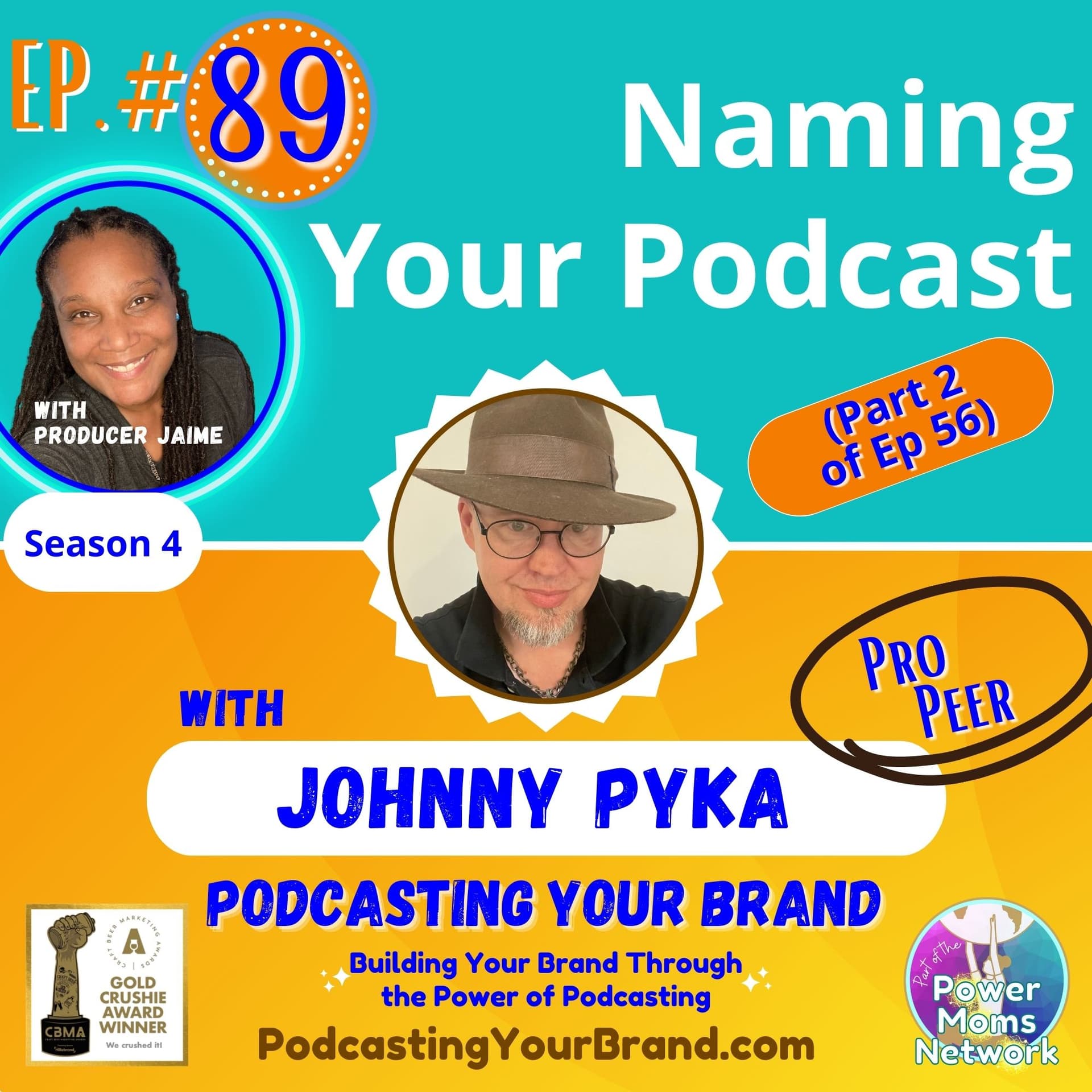 Episode 89: Naming Your Podcast, Part 2 with Johnny Pyka (Podcasting 102) — Podcasting Your Brand cover
