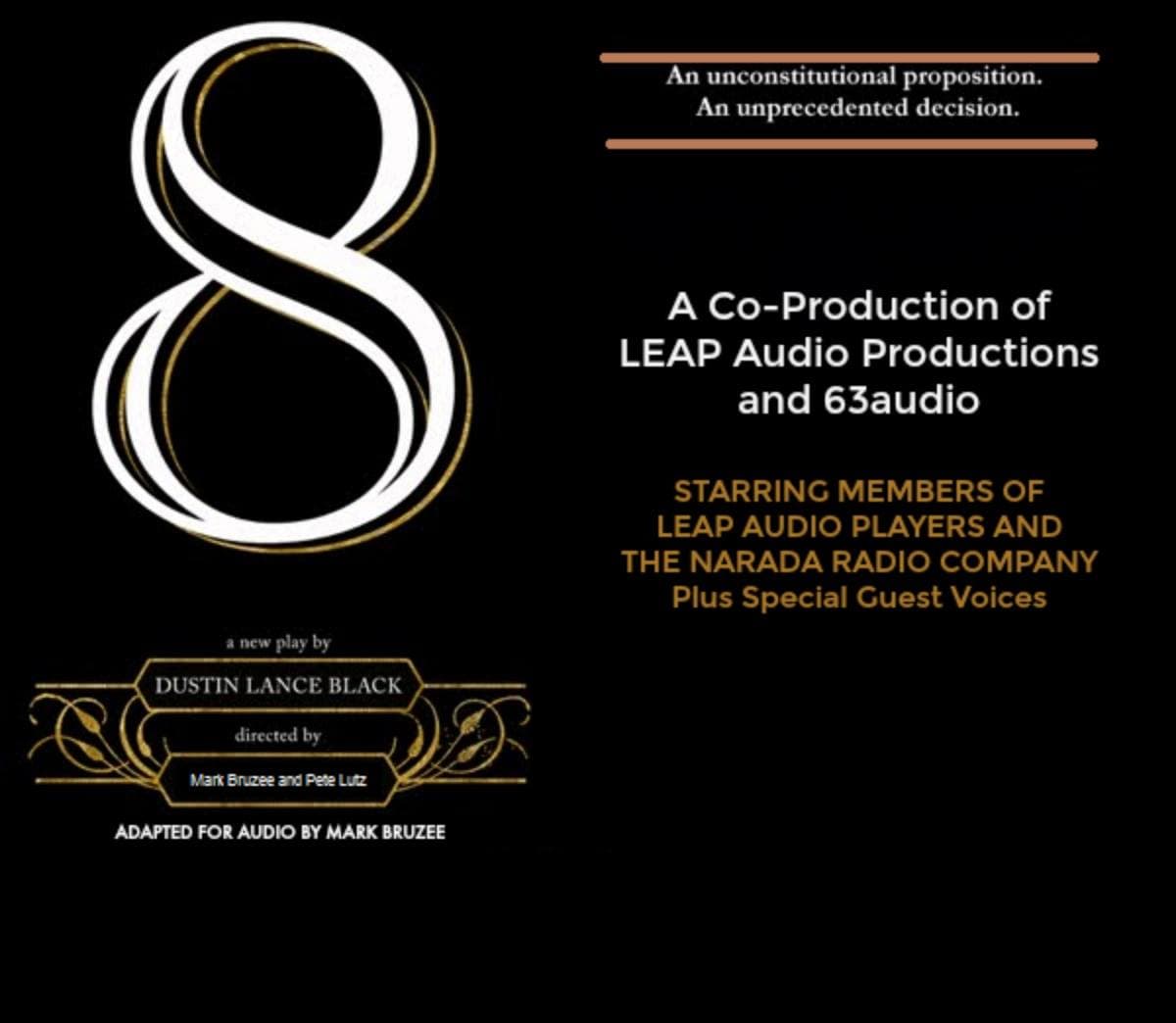 "8" A PLAY ABOUT THE BATTLE FOR MARRIAGE EQUALITY - Moonlight Audio Theatre cover