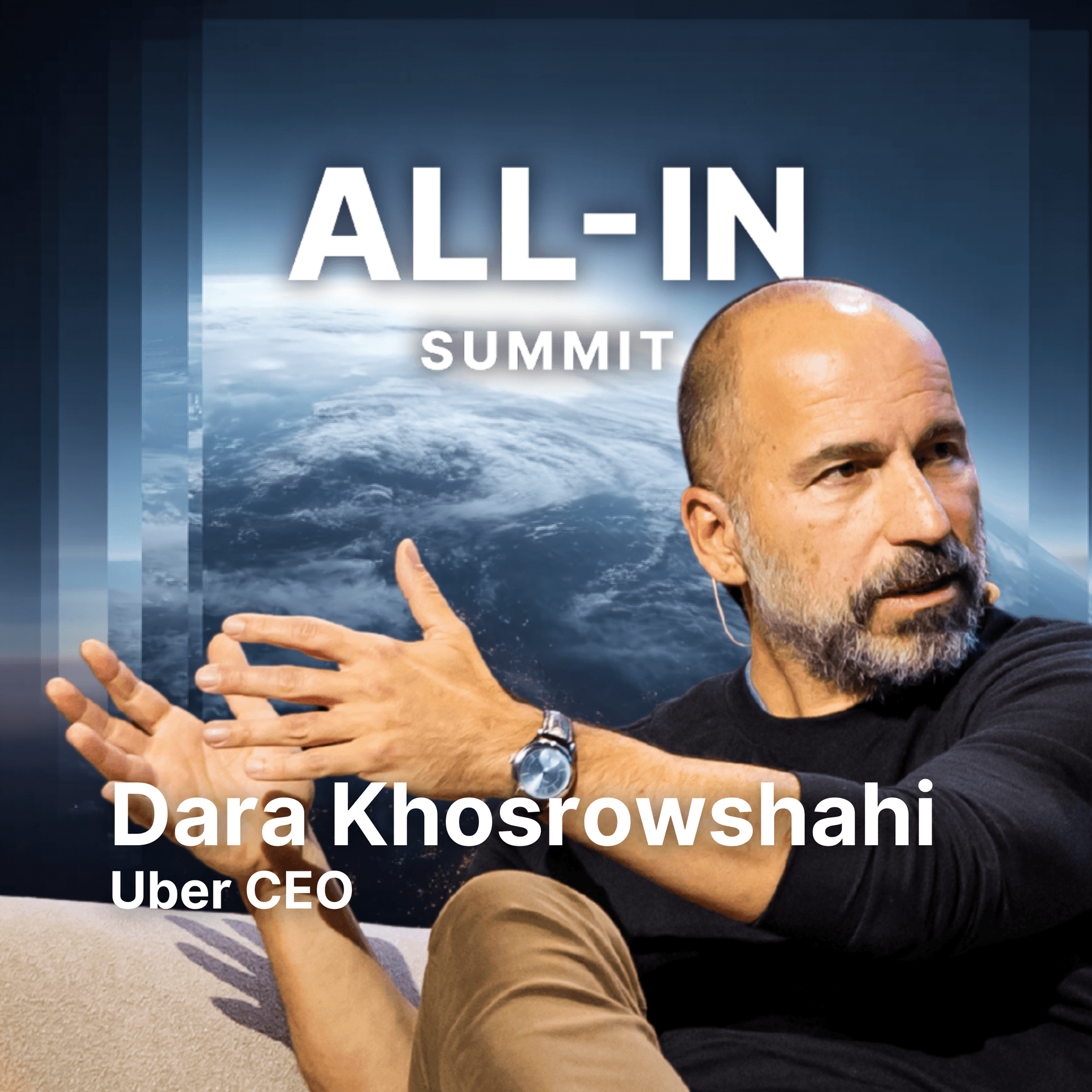 Uber CEO Dara Khosrowshahi on self-driving's future, changing business model, job displacement — All-In with Chamath, Jason, Sacks & Friedberg cover