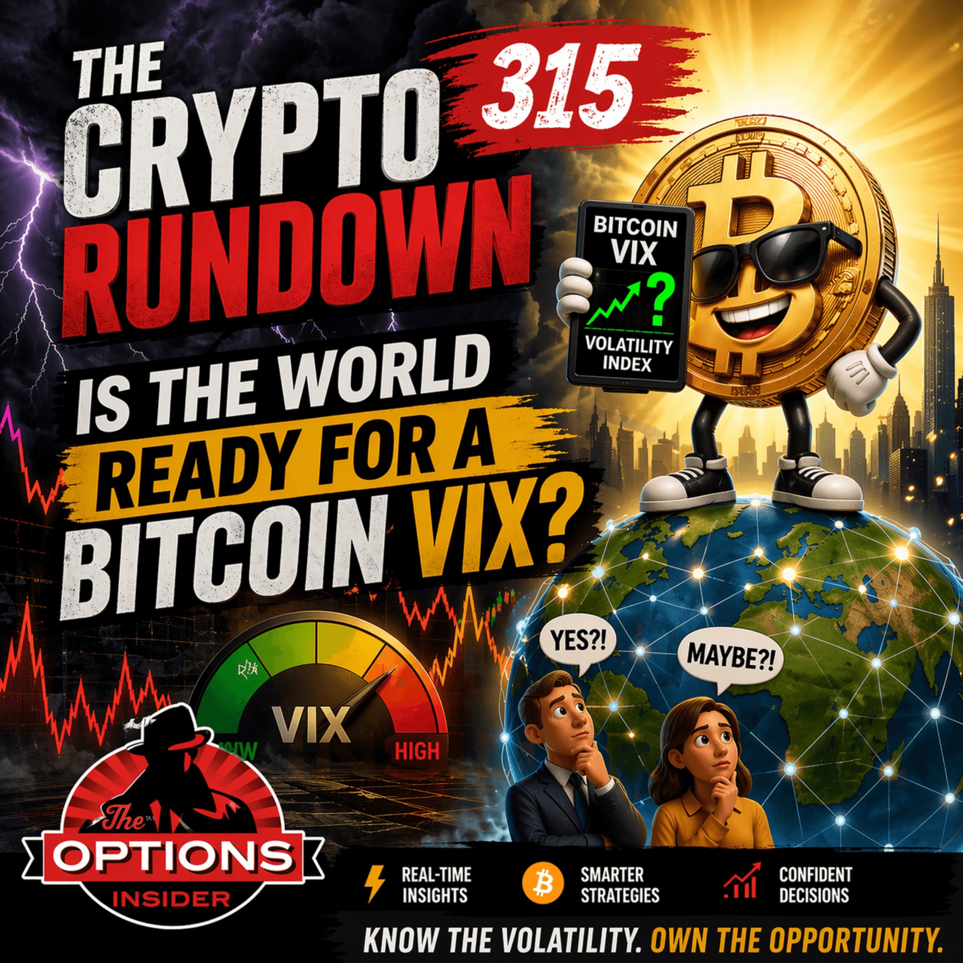 The Crypto Rundown 315: Is the World Ready for a Bitcoin VIX? - The Options Insider Radio Network cover
