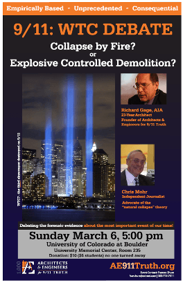 9/11 WTC Debate:  Collapse by fire or explosive controlled demolition? - Visibility 9-11 cover