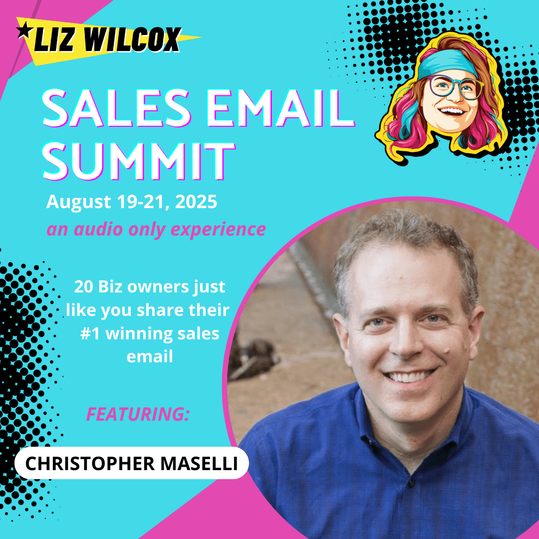 *SALES EMAIL SUMMIT* Christopher Maselli– free event invite for affiliate commissions - The Email Sound Booth with Liz Wilcox cover