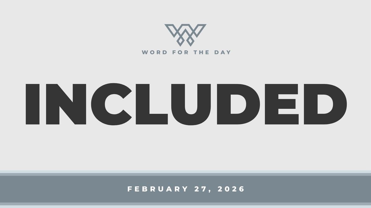 INCLUDED - Word for the Day cover