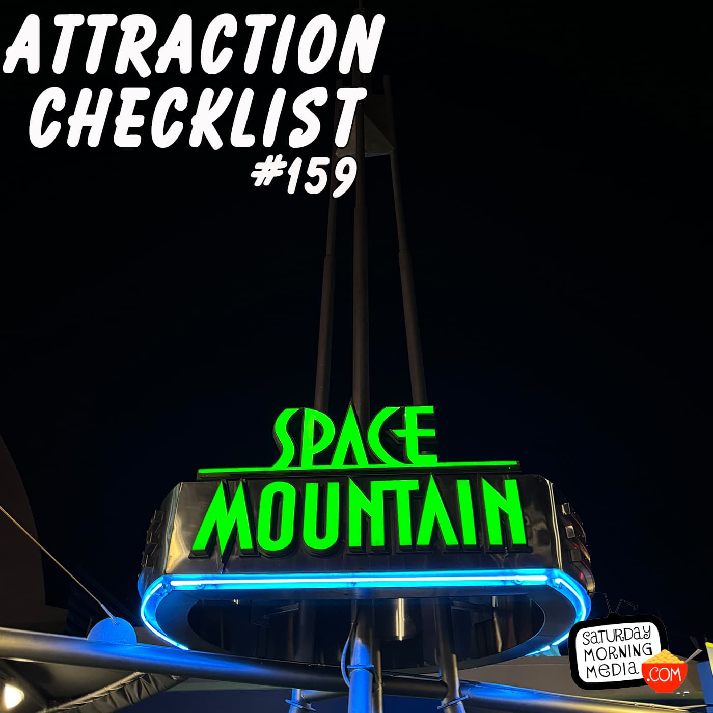159 - Space Mountain - Magic Kingdom - Walt Disney World - Attraction Checklist cover