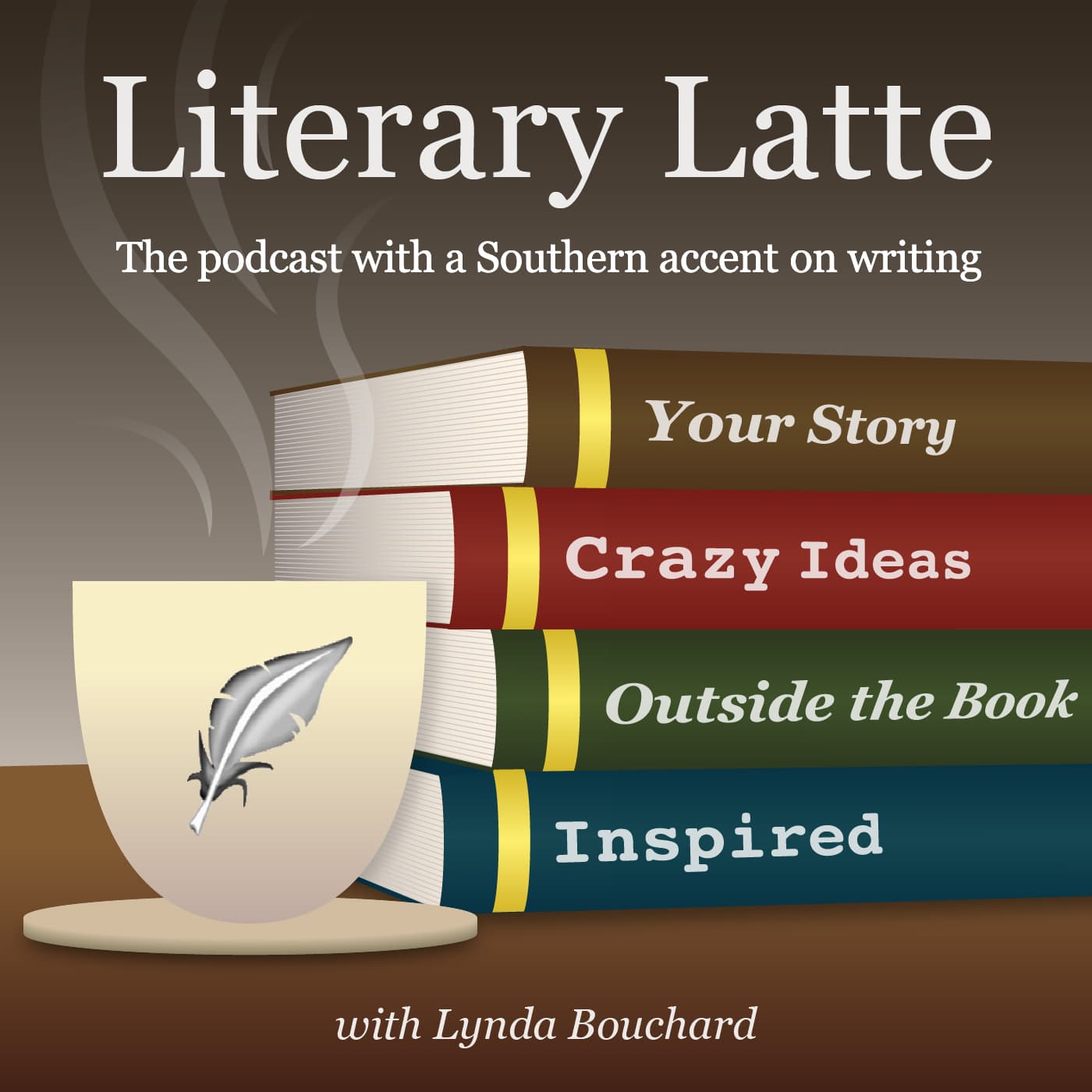 Literary Latte Podcast with Lynda Bouchard cover
