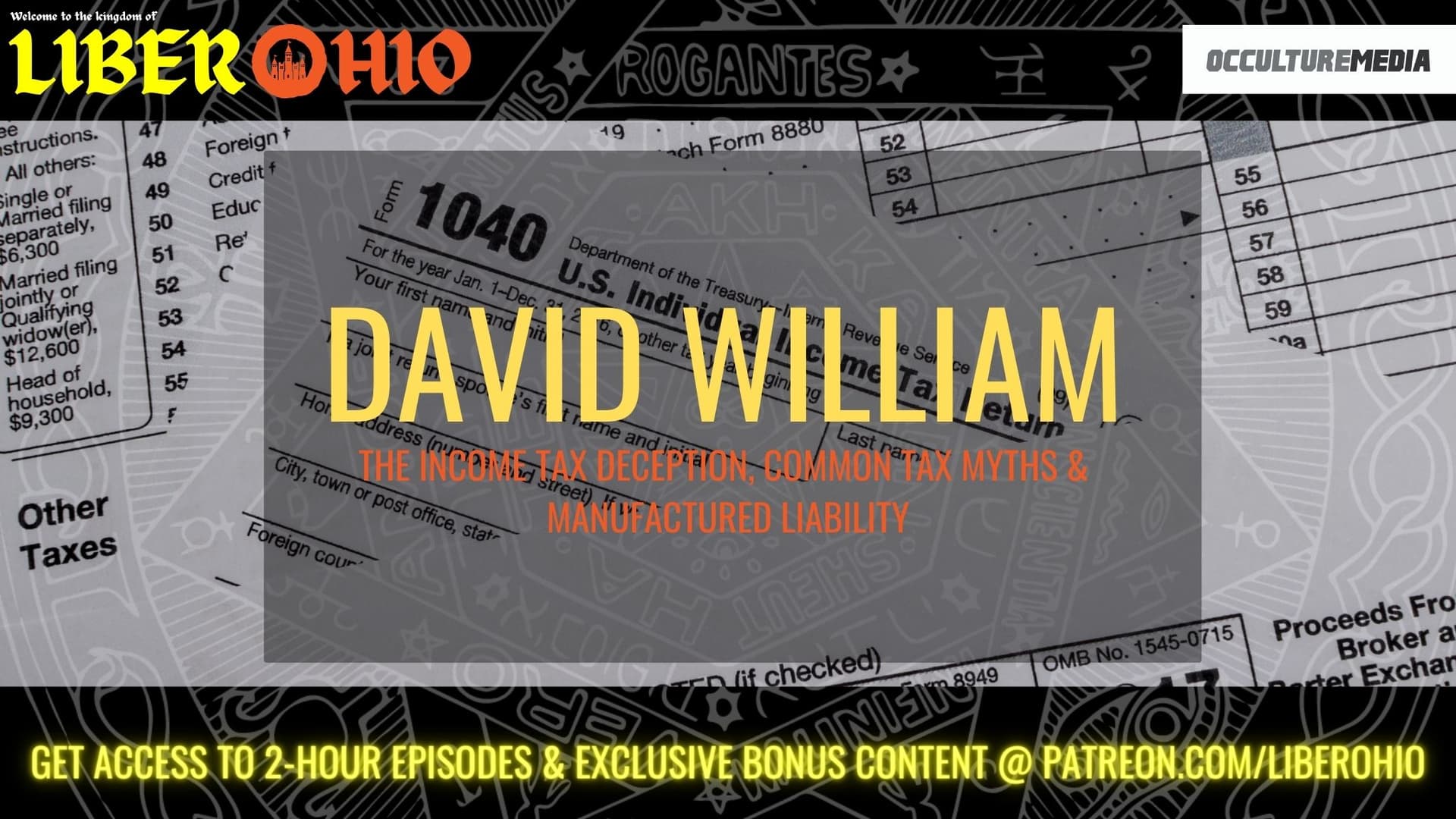 David William || The Income Tax Deception, Common Tax Myths & Manufactured Liability — Liber Ohio cover