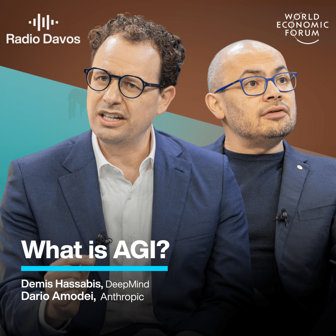 The day after AGI: Two 'rock stars' of AI on what it will mean for humanity — Radio Davos cover