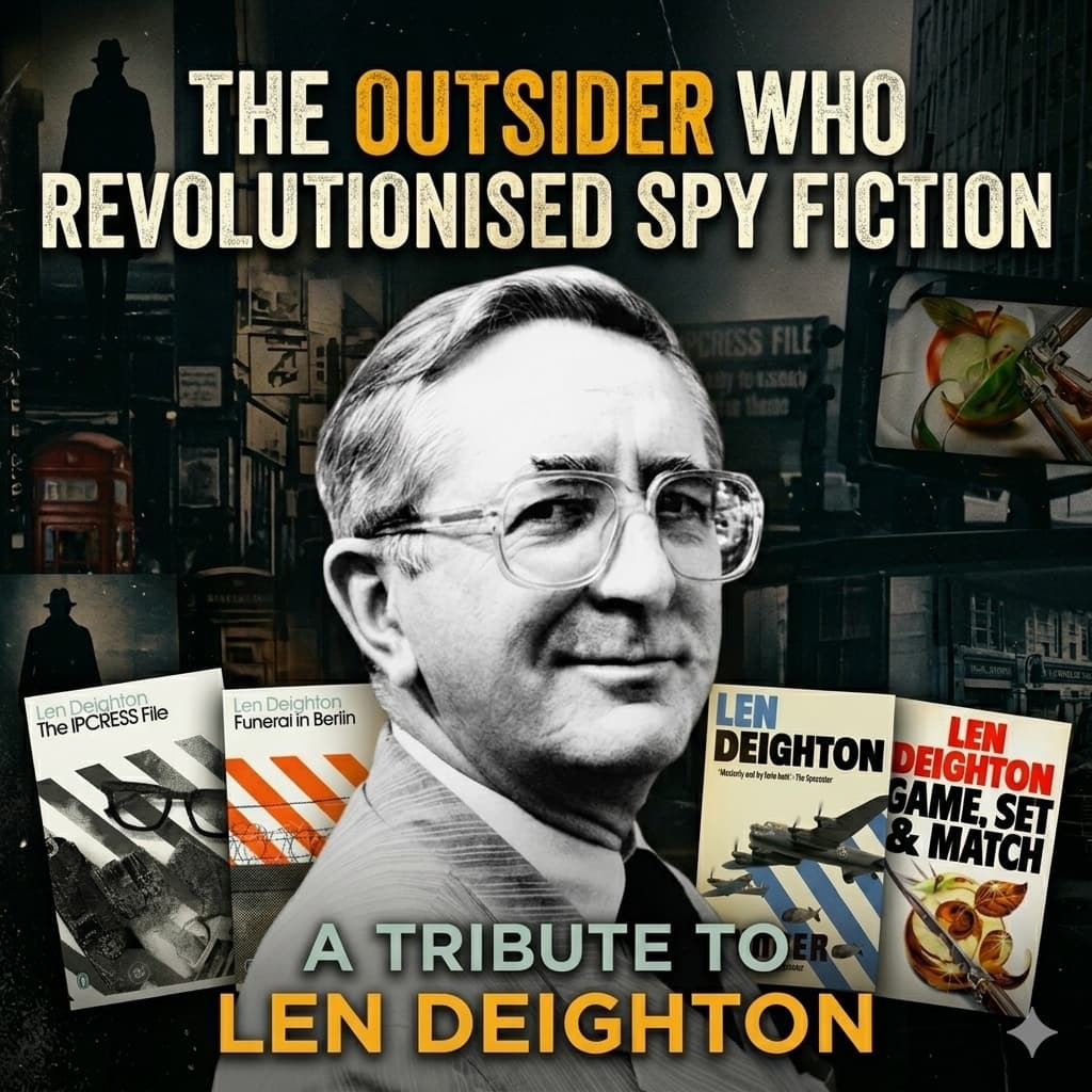 Remembering Len Deighton: The Outsider Who Revolutionised Spy Fiction - Spybrary Spy Podcast cover