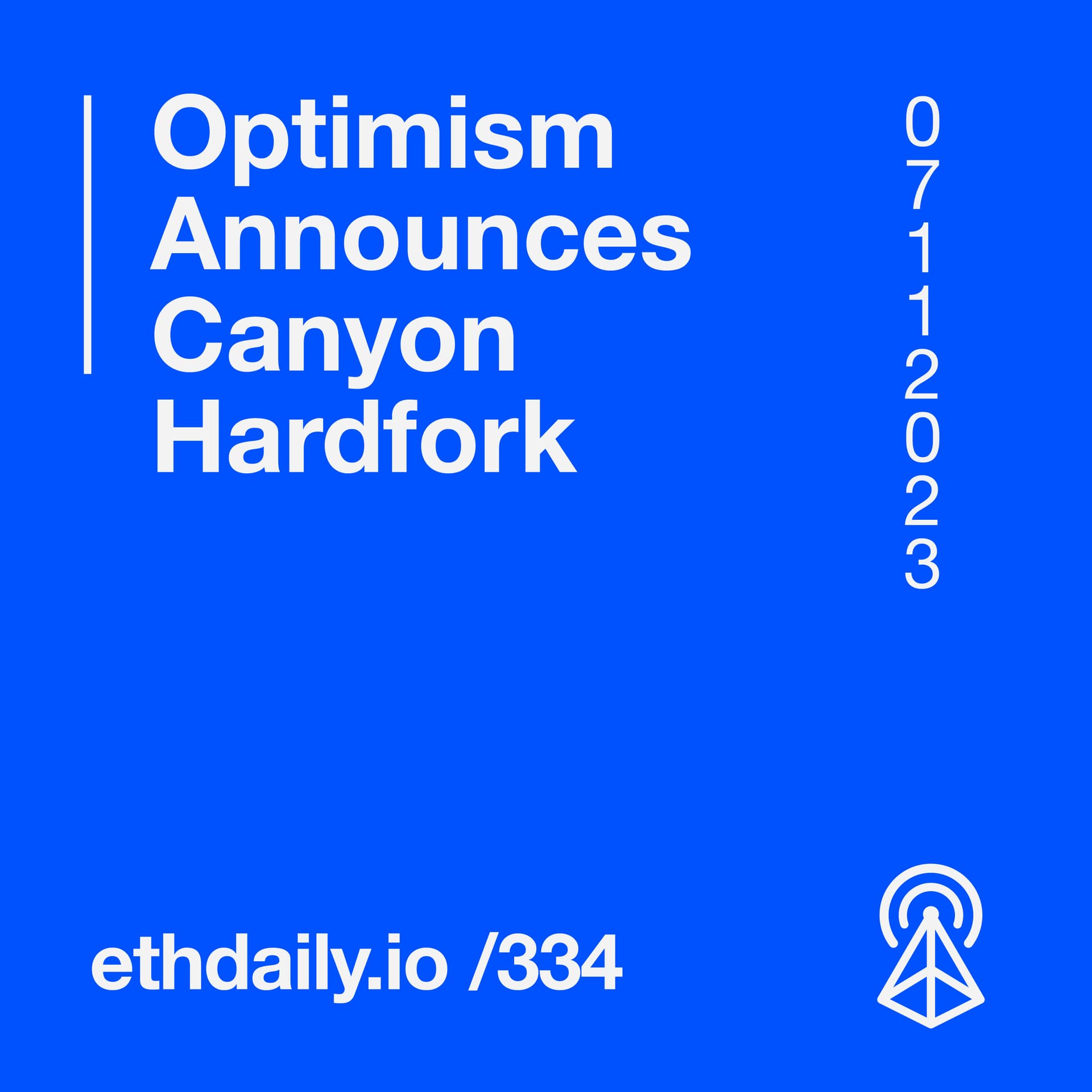 Optimism Announces Canyon Hardfork - ETH Daily - Ethereum News Briefing cover