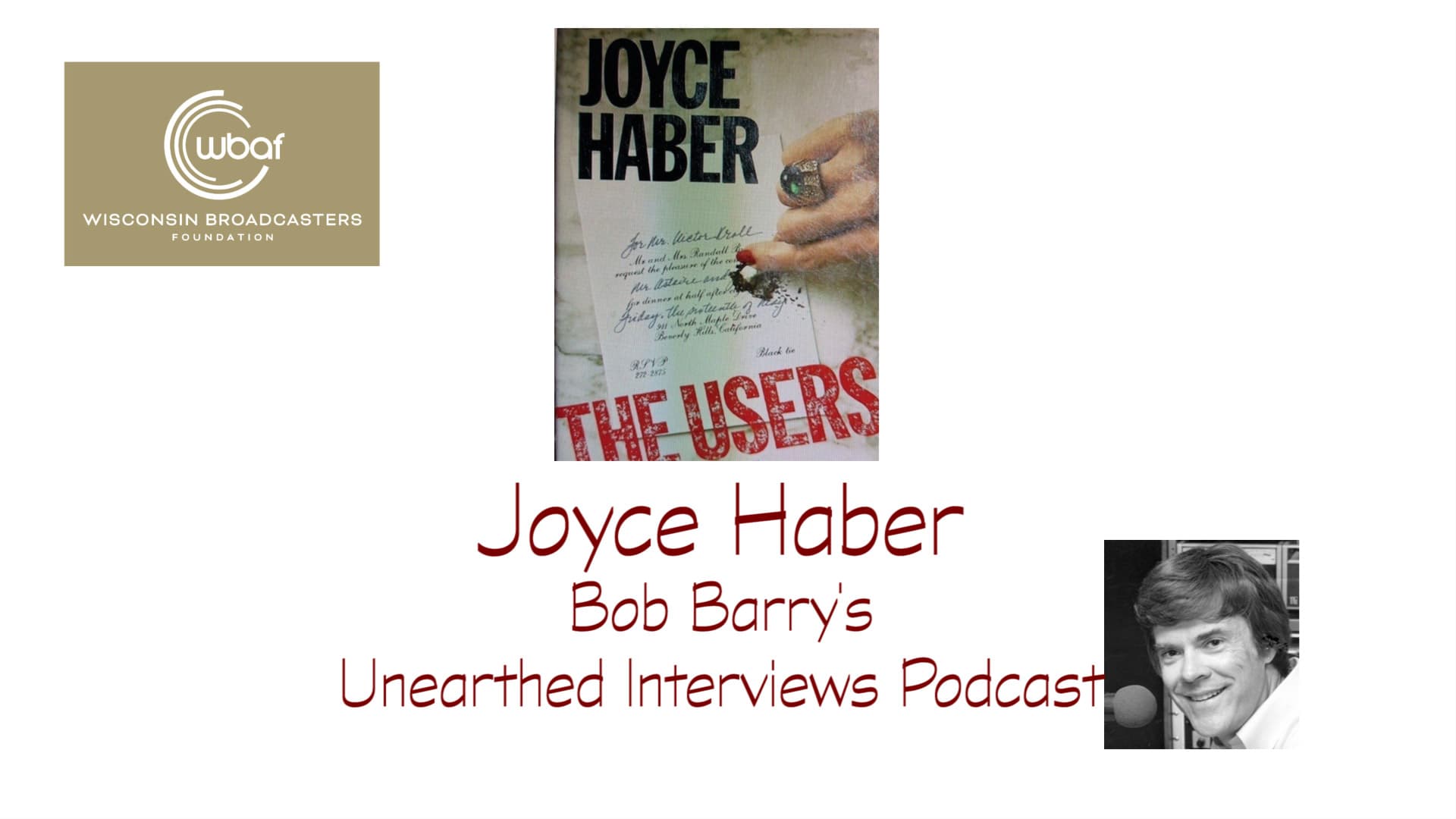 Joyce Haber — Bob Barry's Unearthed Interviews cover