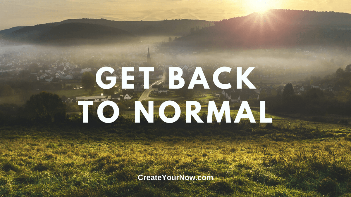 1927 Get Back to Normal - Create Your Now with Kristianne Wargo cover