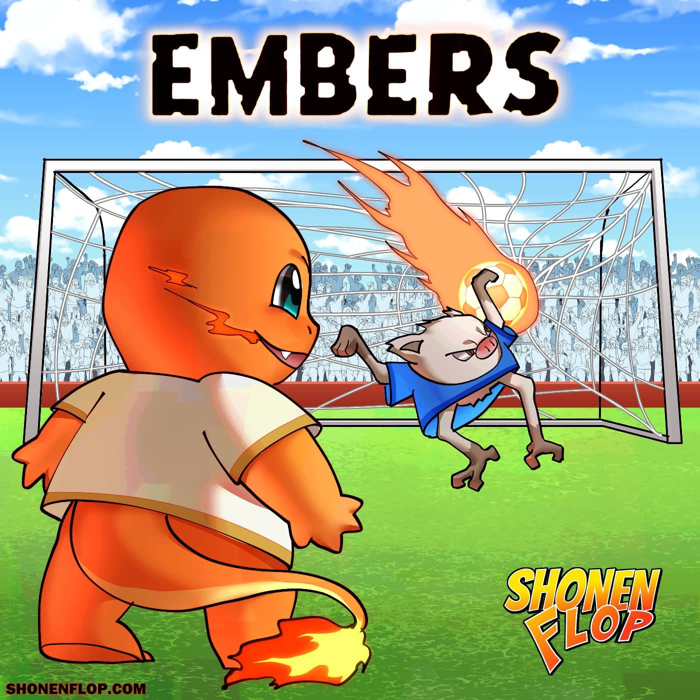 #137 Why fight when you can play soccer? Embers ft writer Nate Ming - Shonen Flop cover