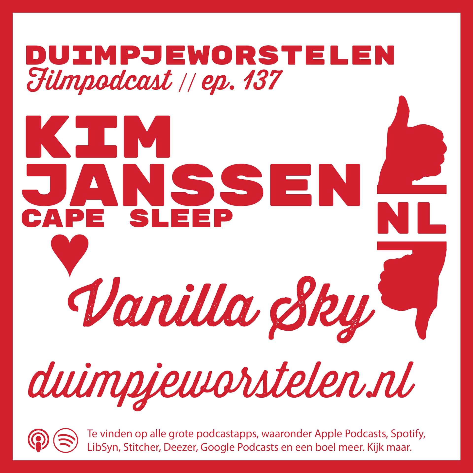 137 // Kim Janssen (Cape Sleep) ❤️ Vanilla Sky // Duimpjeworstelen - Lubitsch en de rest cover