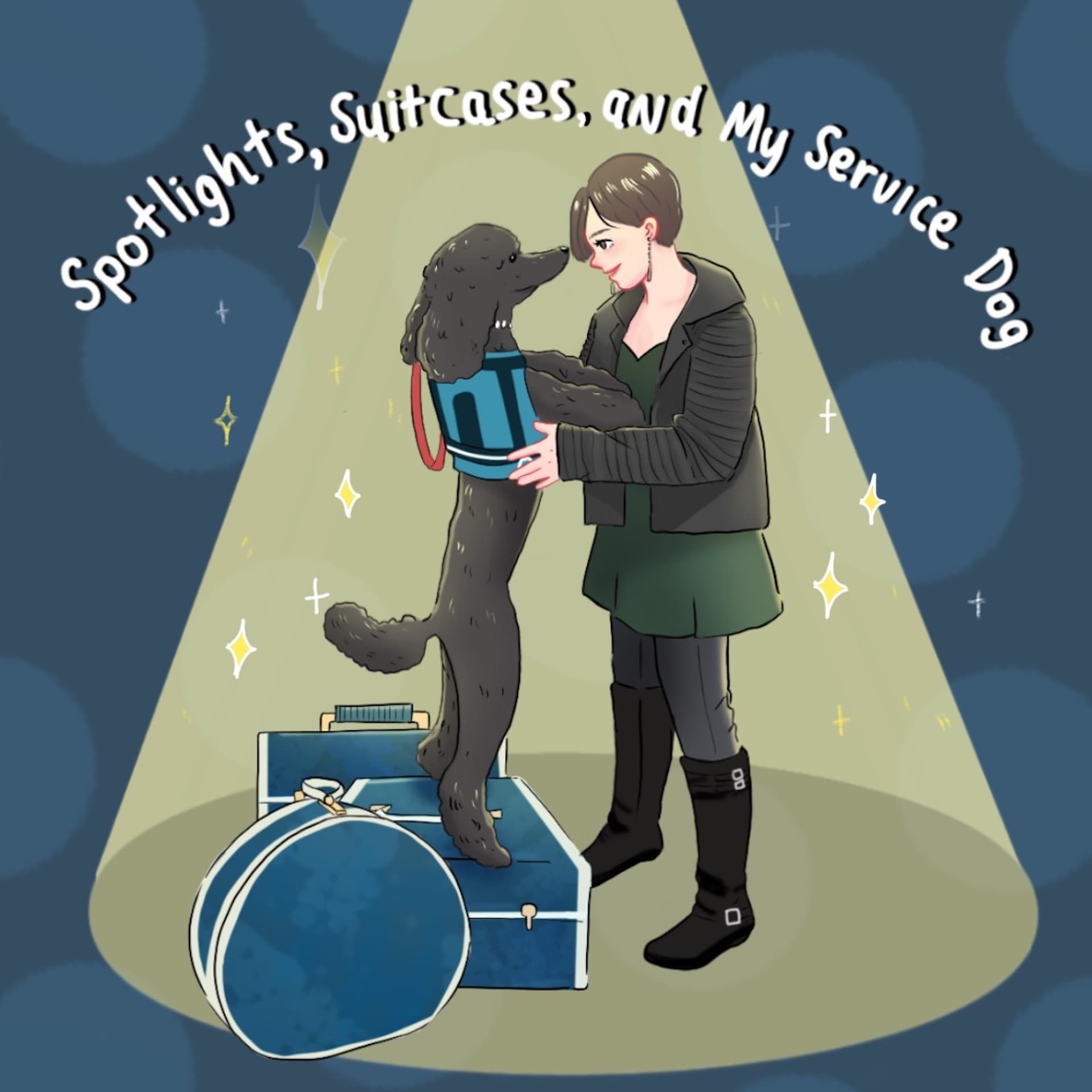 Spotlights, Suitcases, and My Service Dog! cover