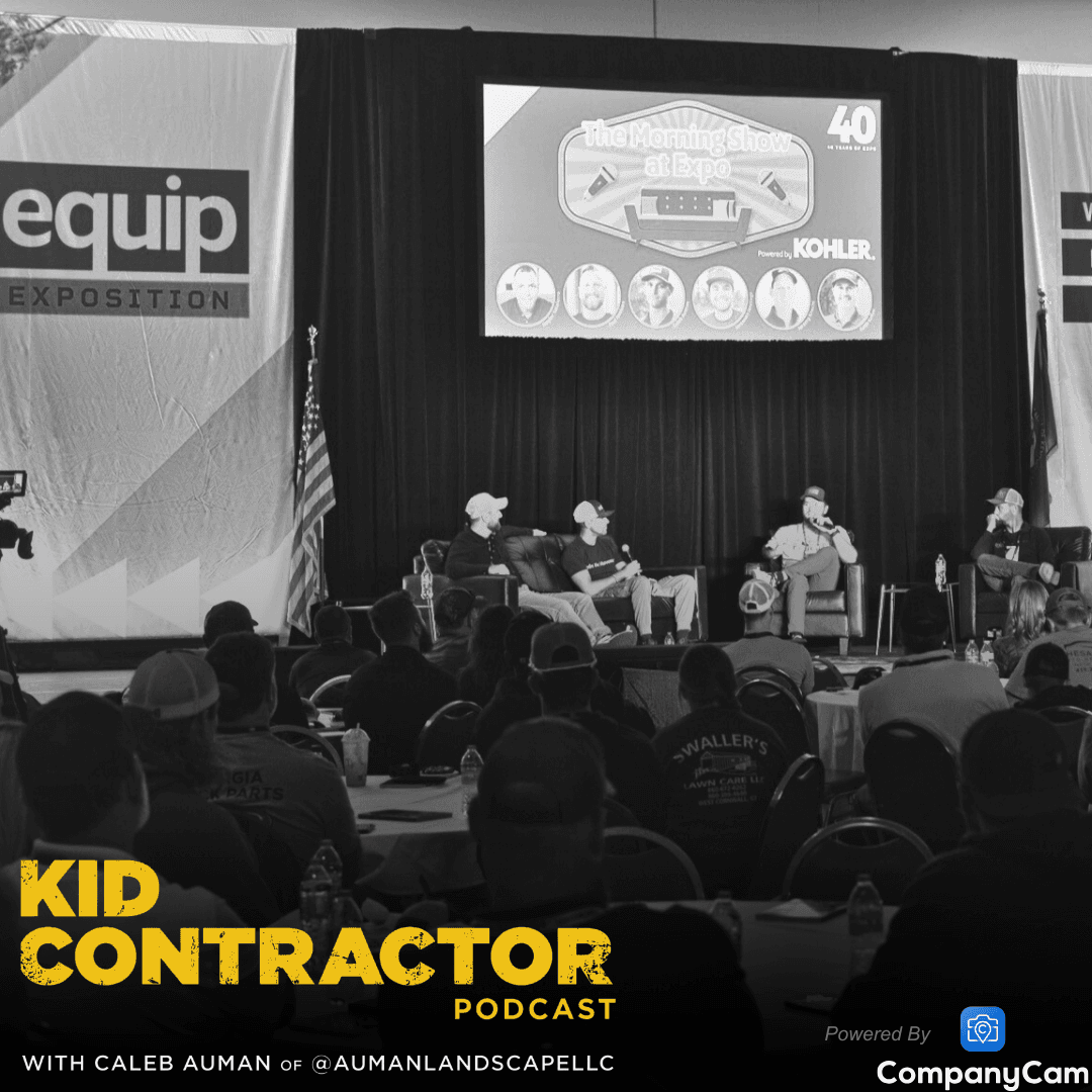 Ep 548. The Morning Show at Equip Expo 2024 - Kid Contractor Podcast with Caleb Auman cover